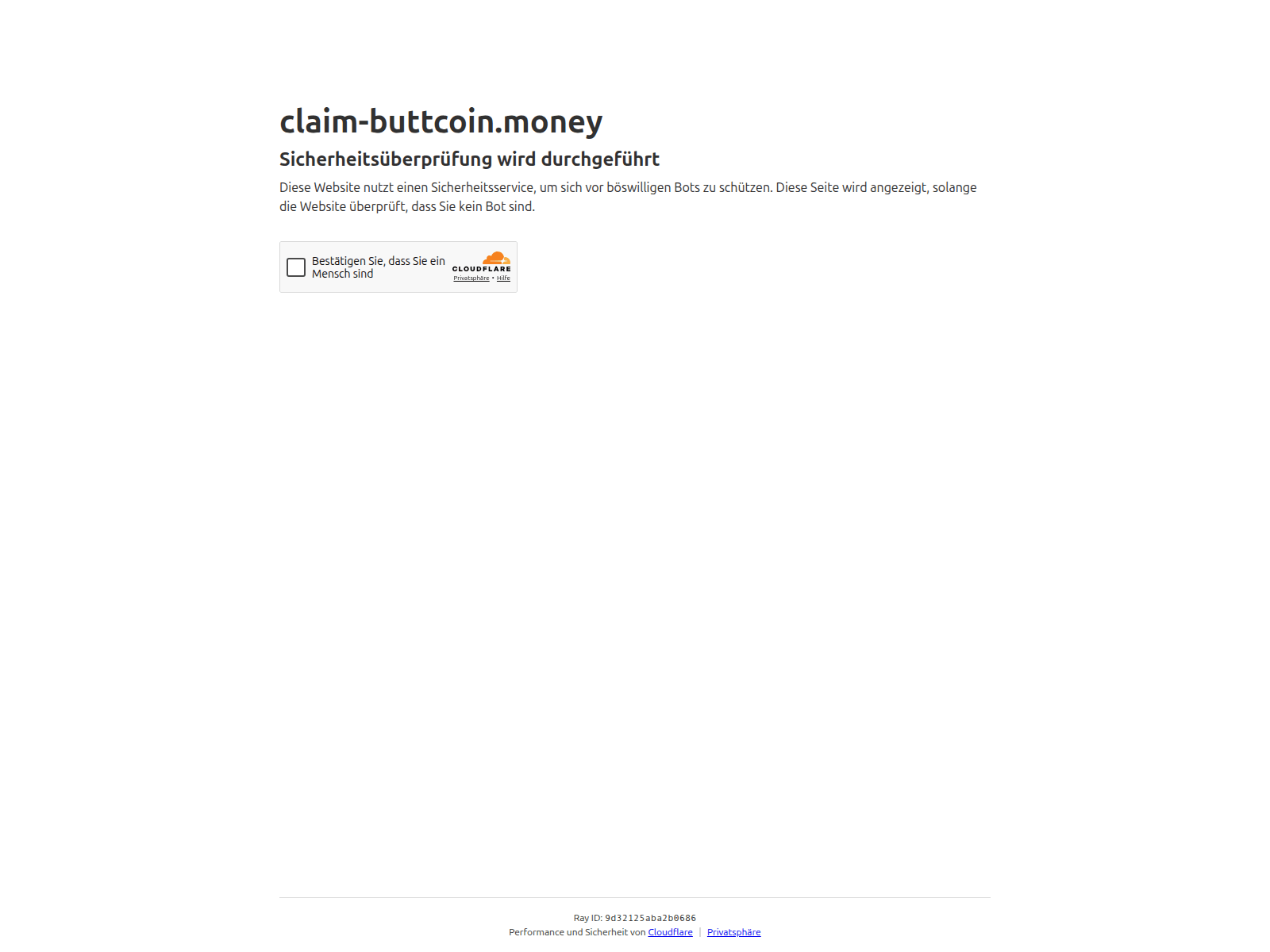 Screenshot of claim-buttcoin.money