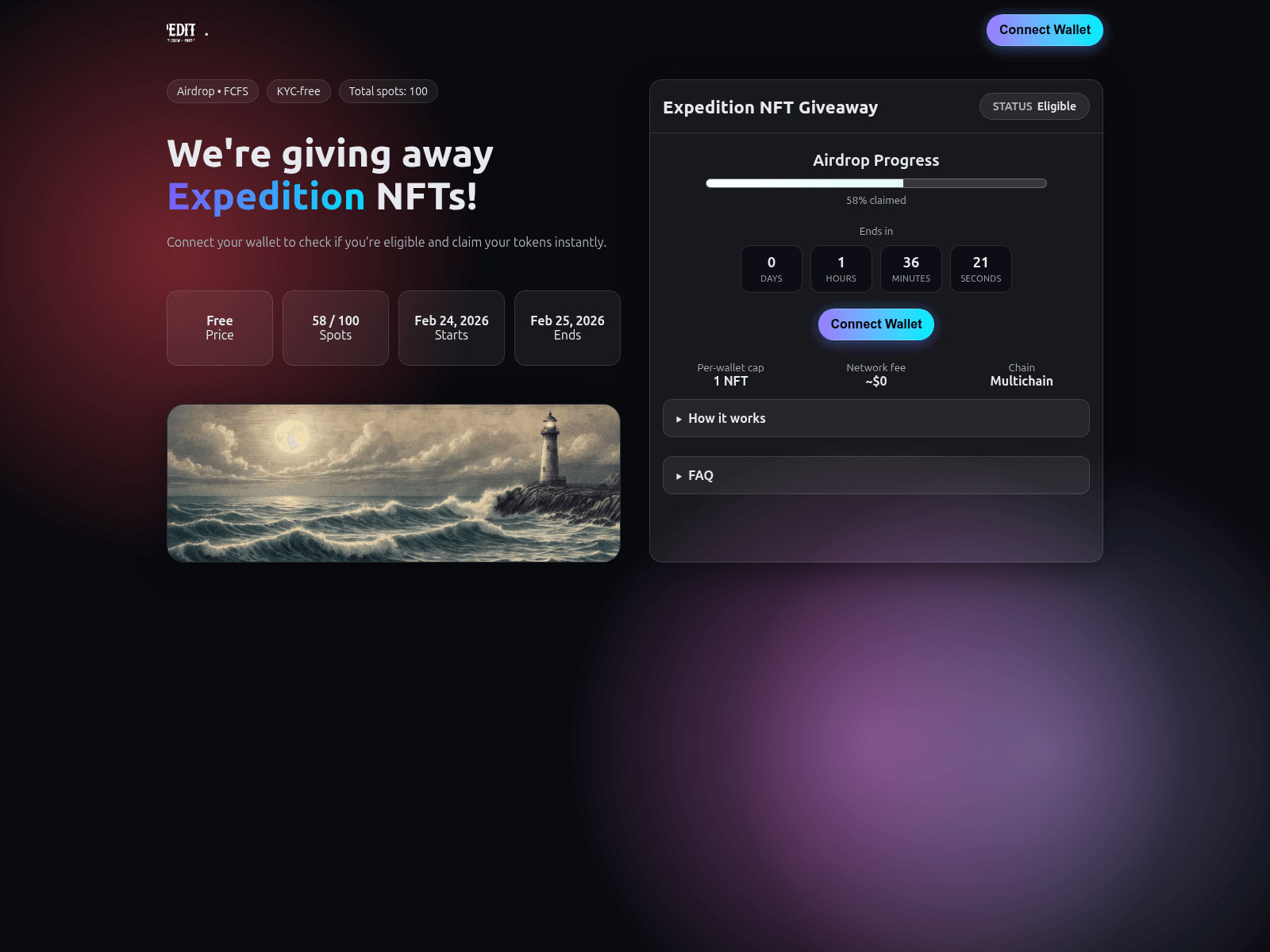 Screenshot of expeditionpics.xyz
