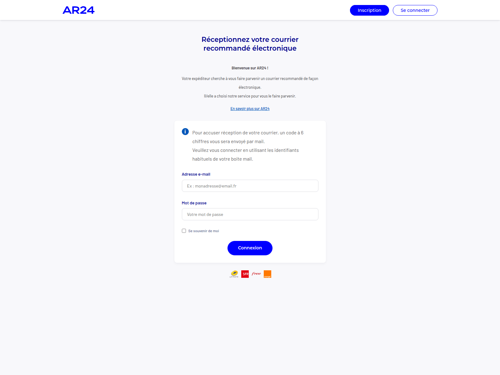 Screenshot of docaposte.espace-intgrale.fr