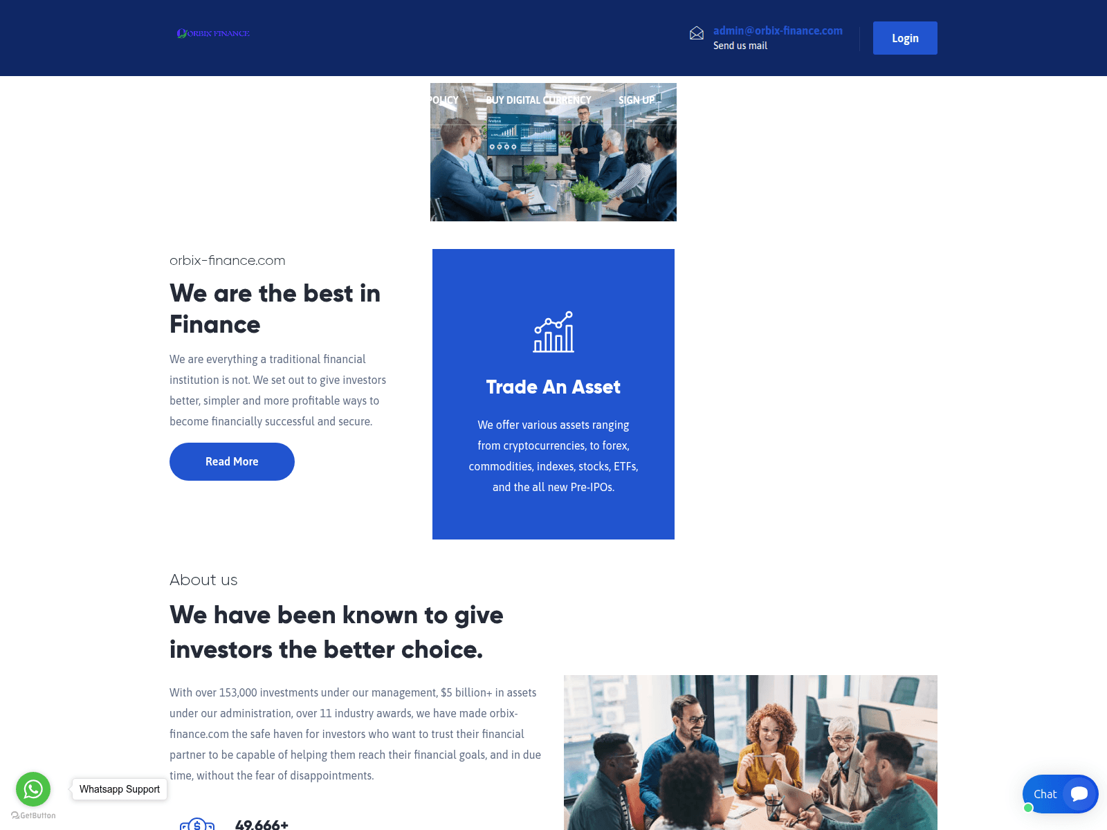 Screenshot of orbix-finance.com