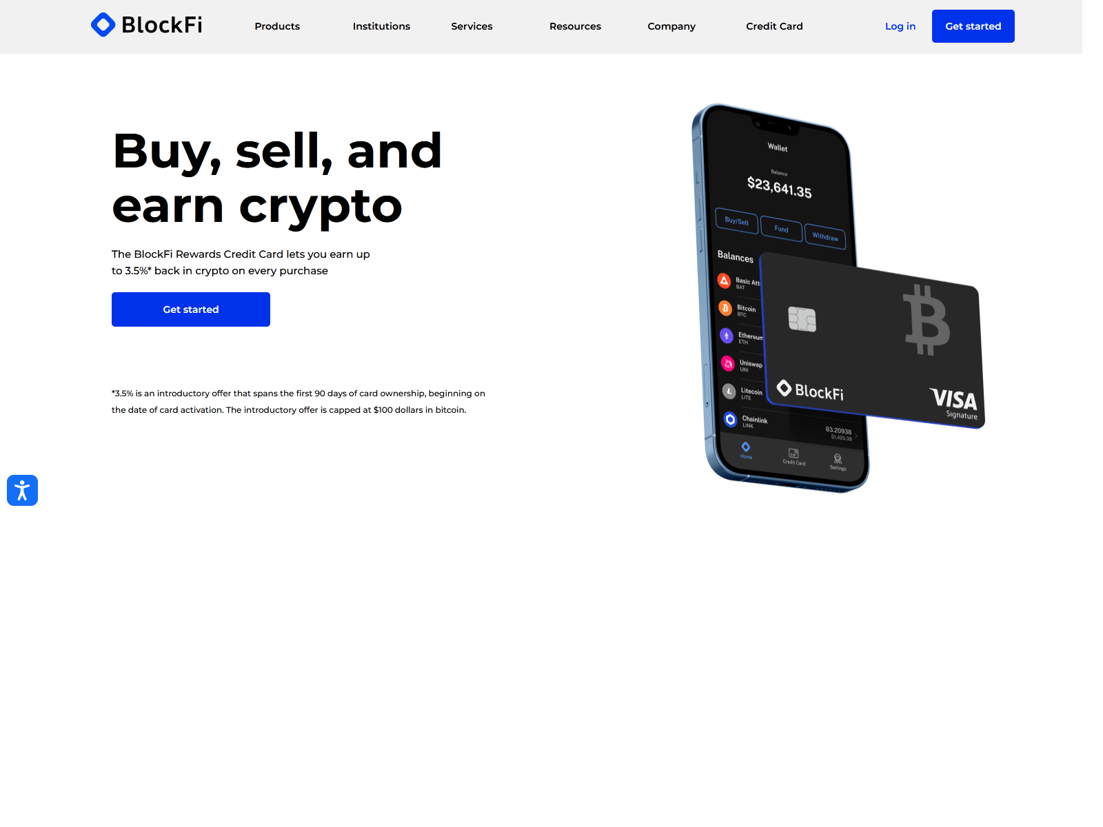 Screenshot of credit-blockfi.webflow.io