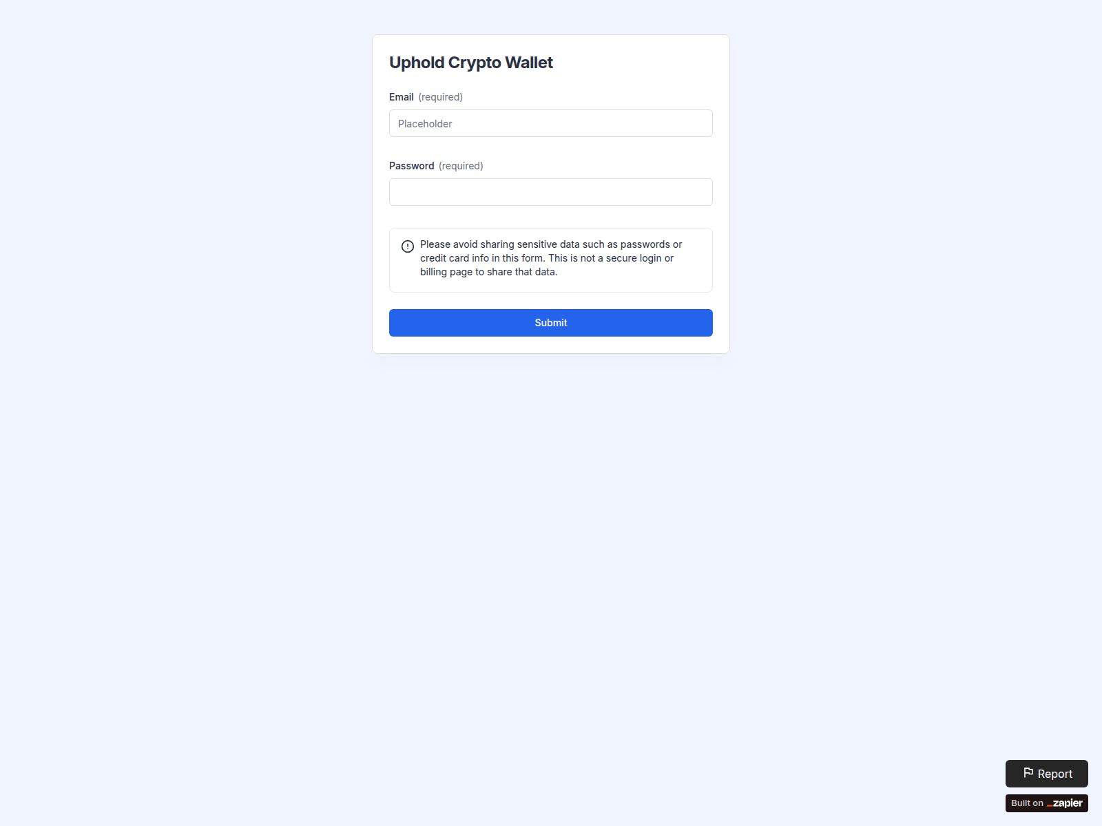 Screenshot of uphold-en.zapier.app