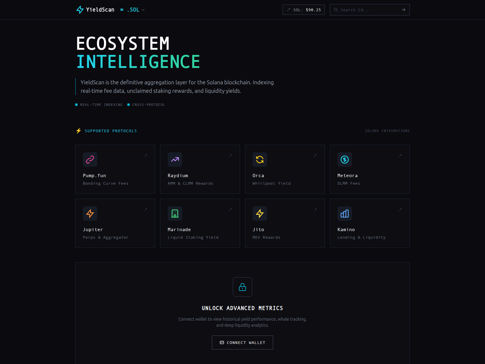 Screenshot of yieldscan.site