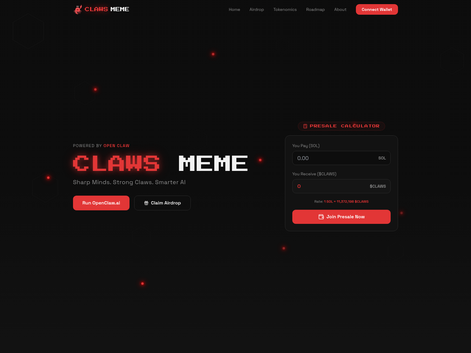 Screenshot of claws.meme