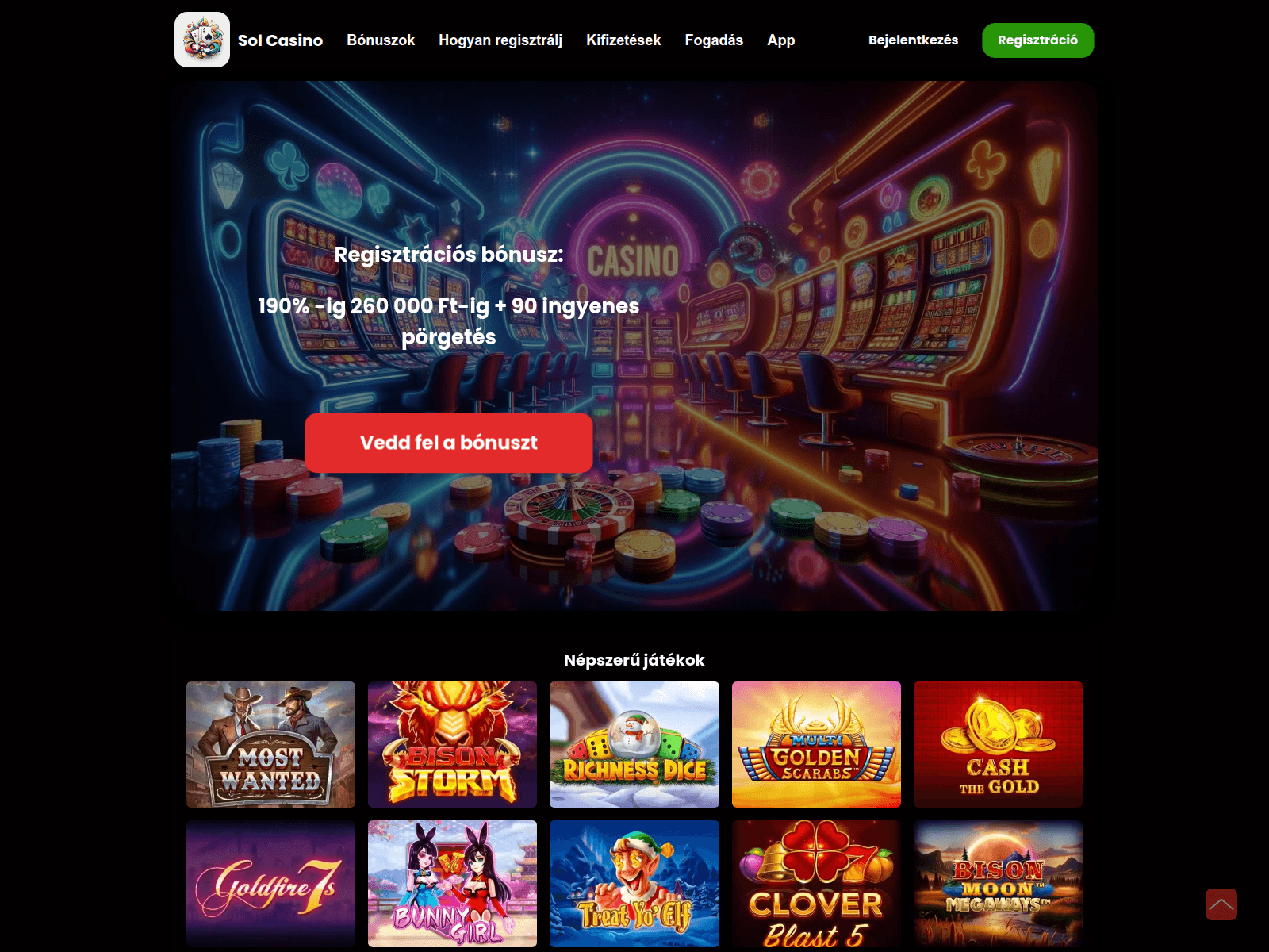 Screenshot of solcasino-hu.eu