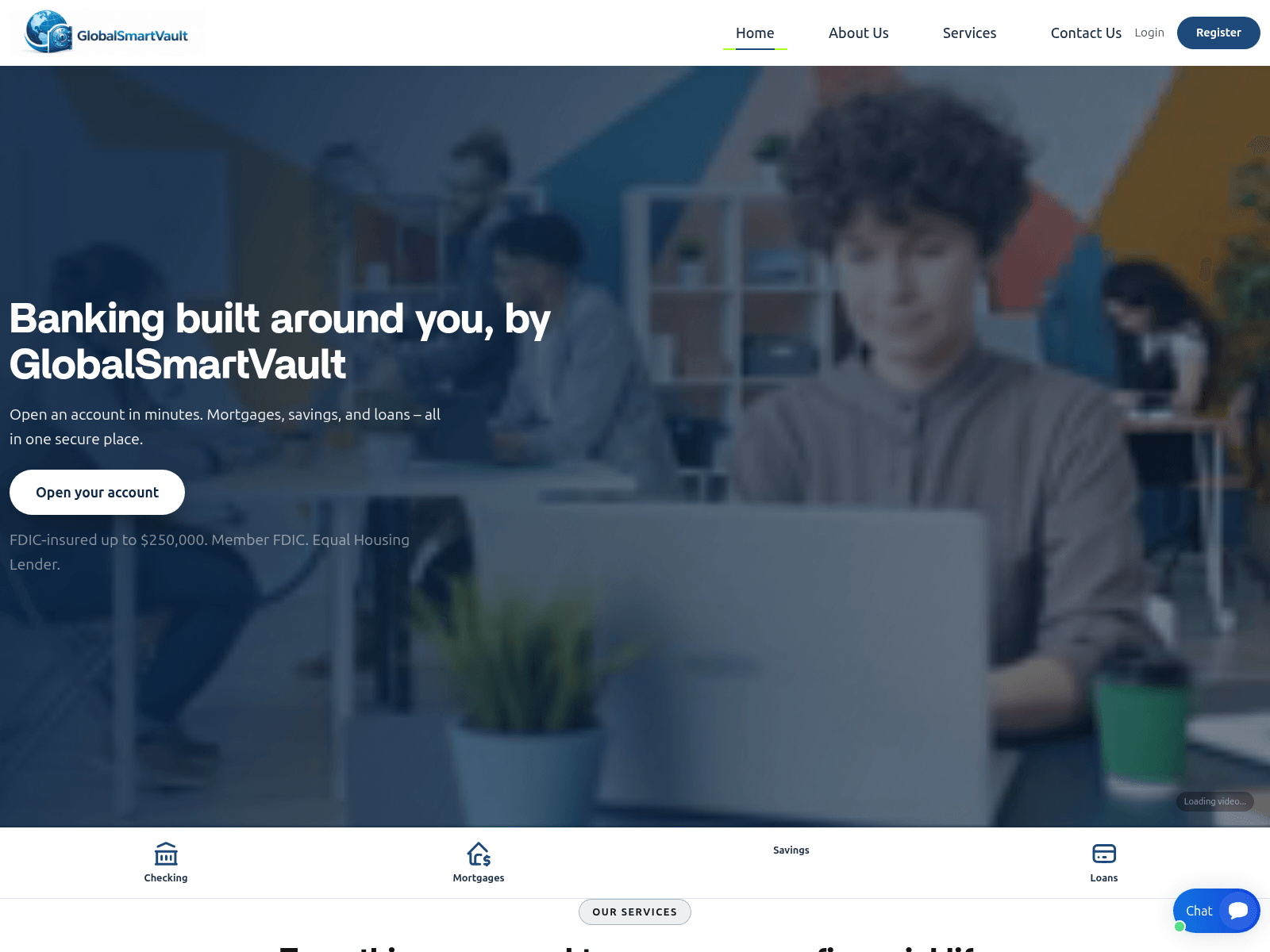 Screenshot of globalsmartvault.com