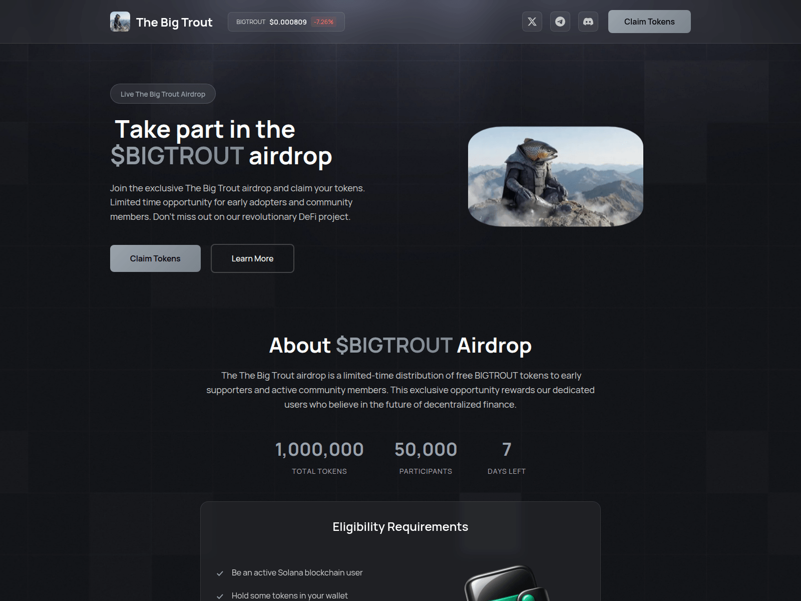 Screenshot of reward-bigtrout.fun