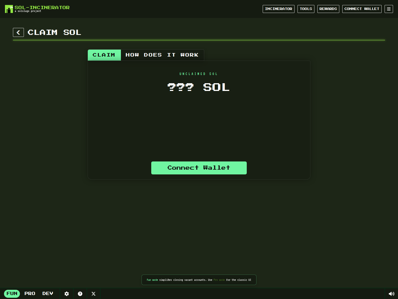 Screenshot of sol-icninerator.store