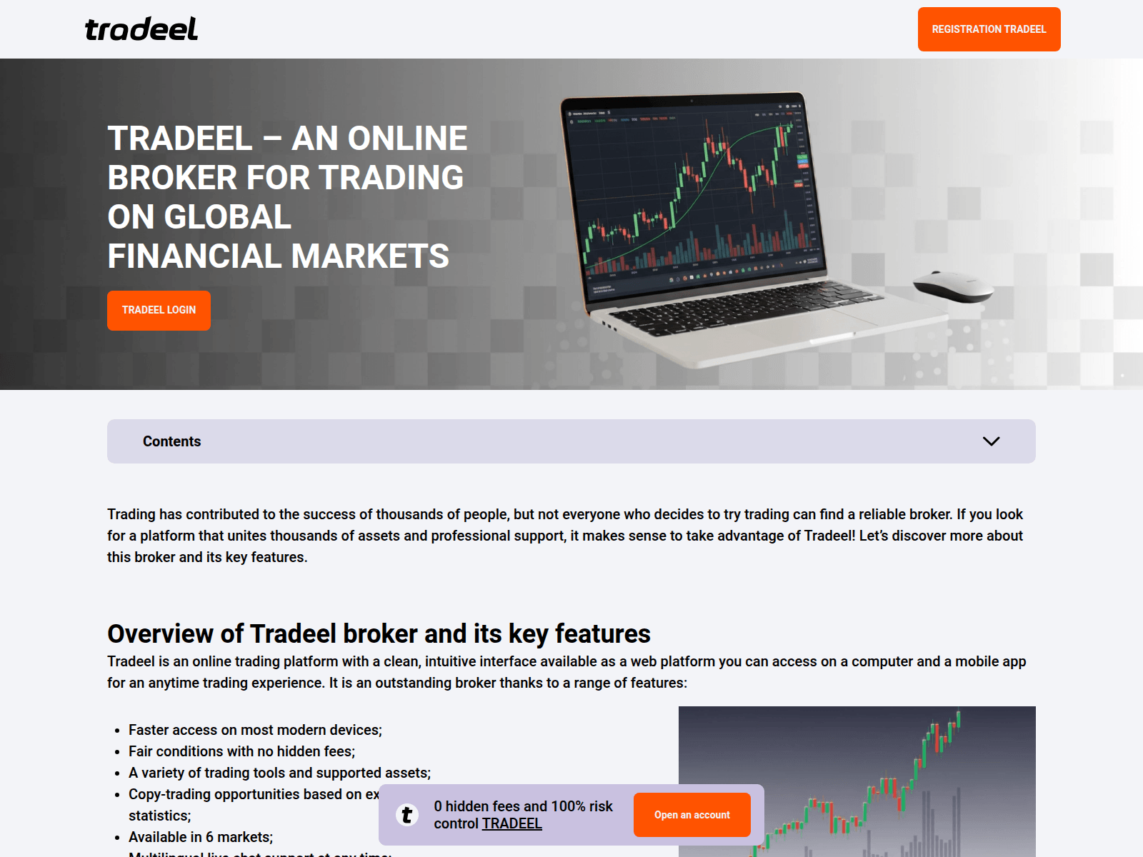 Screenshot of tradeel-broker-reviews.com