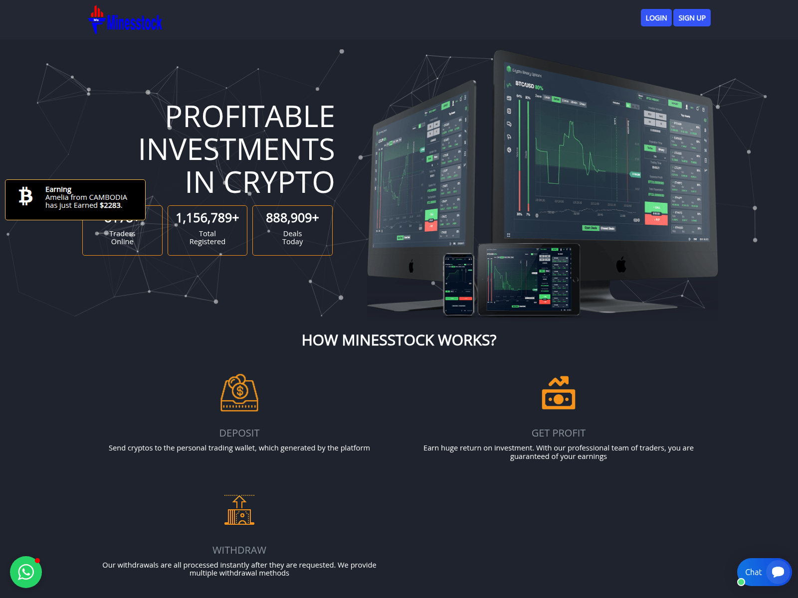 Screenshot of minesstock.com