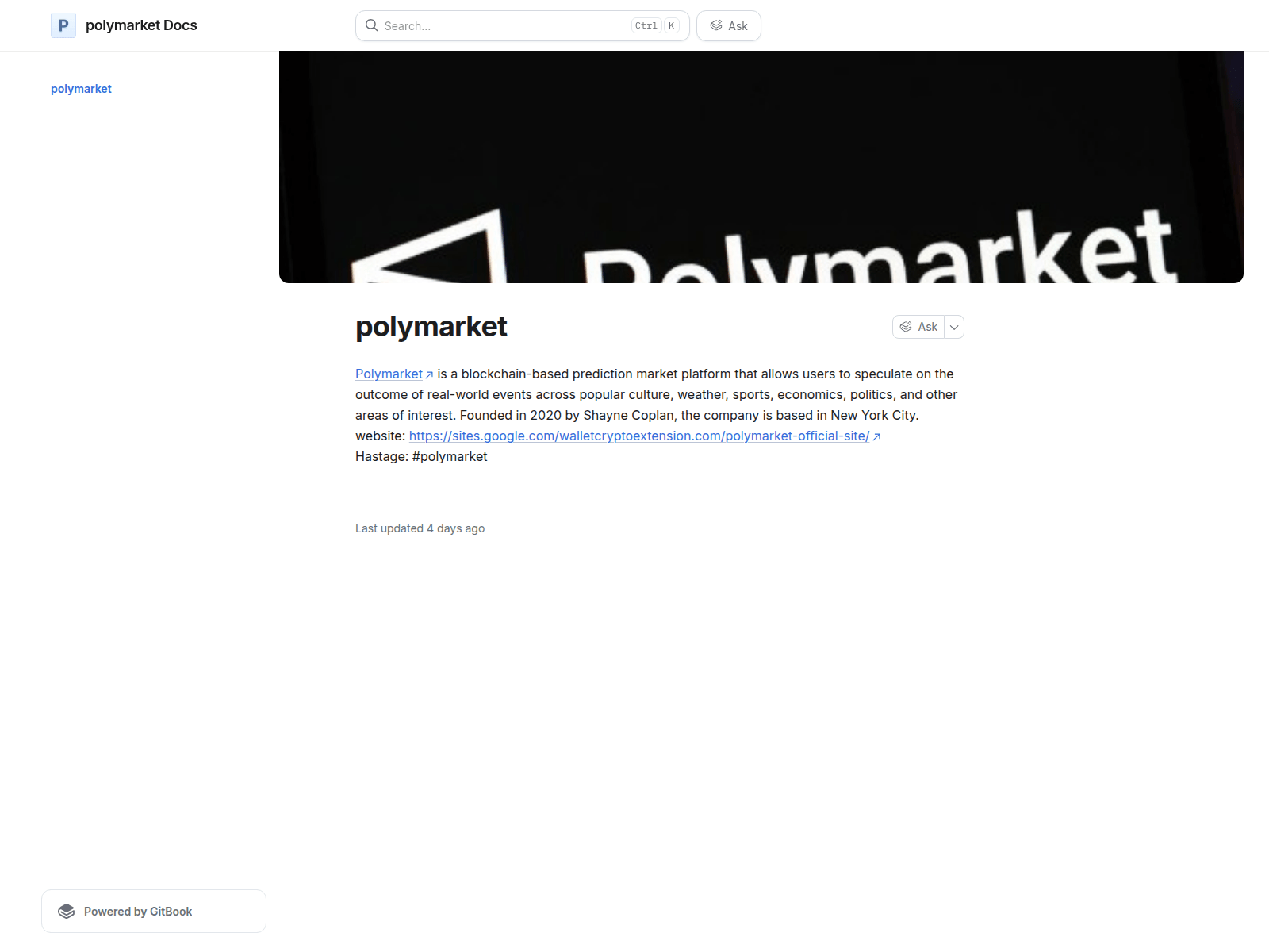 Screenshot of polymarket-1.gitbook.io