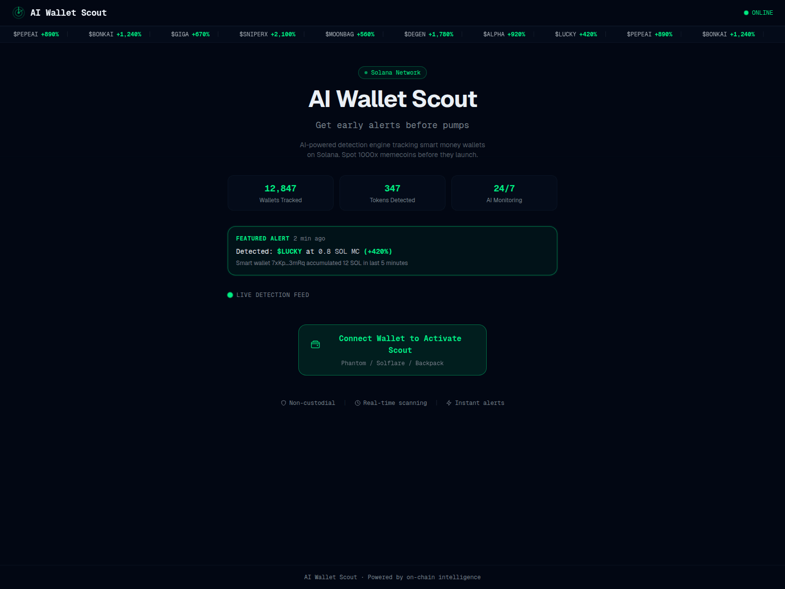 Screenshot of ai-wallet-scout.pages.dev