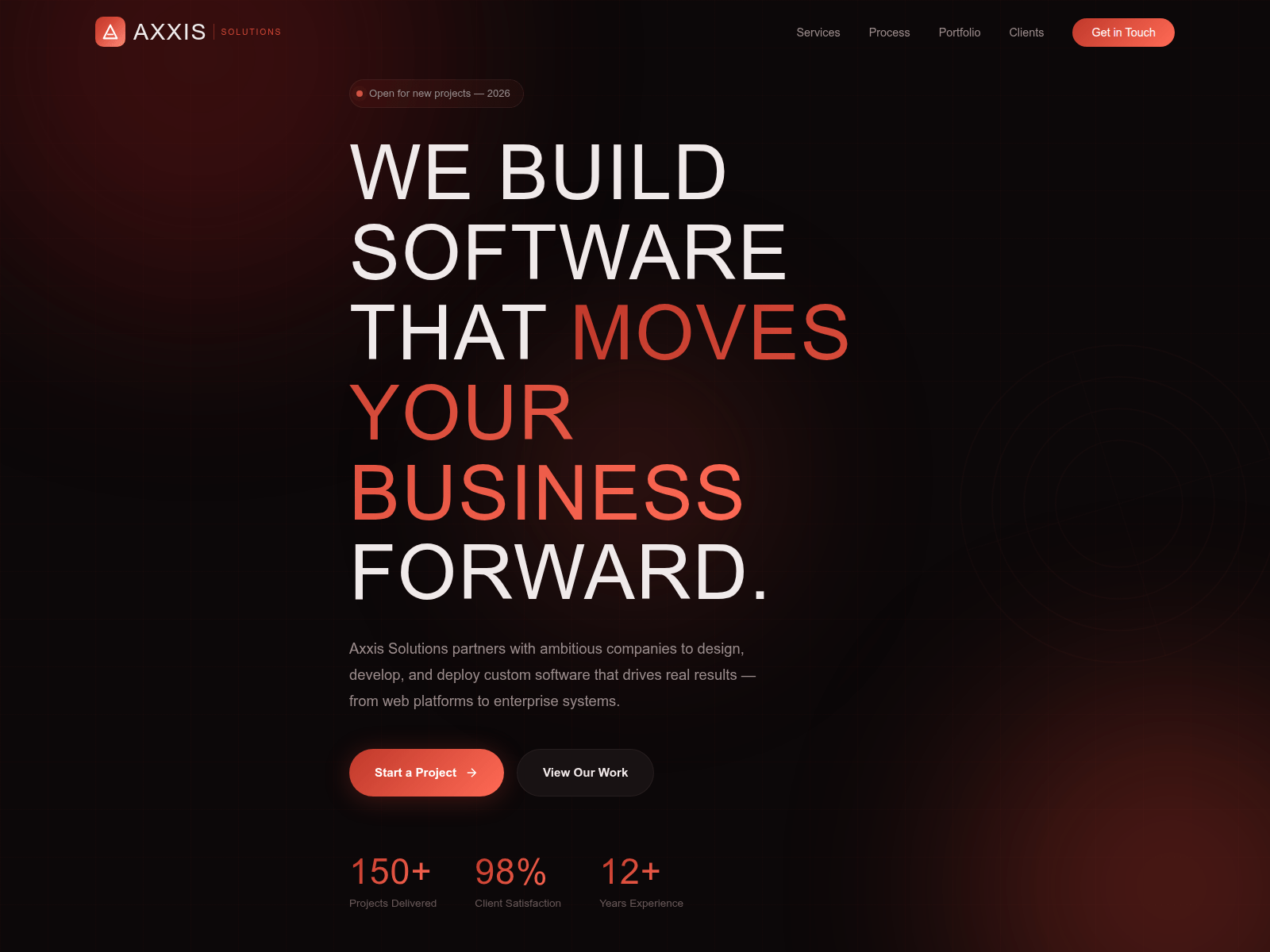 Screenshot of axxis-solutions.com
