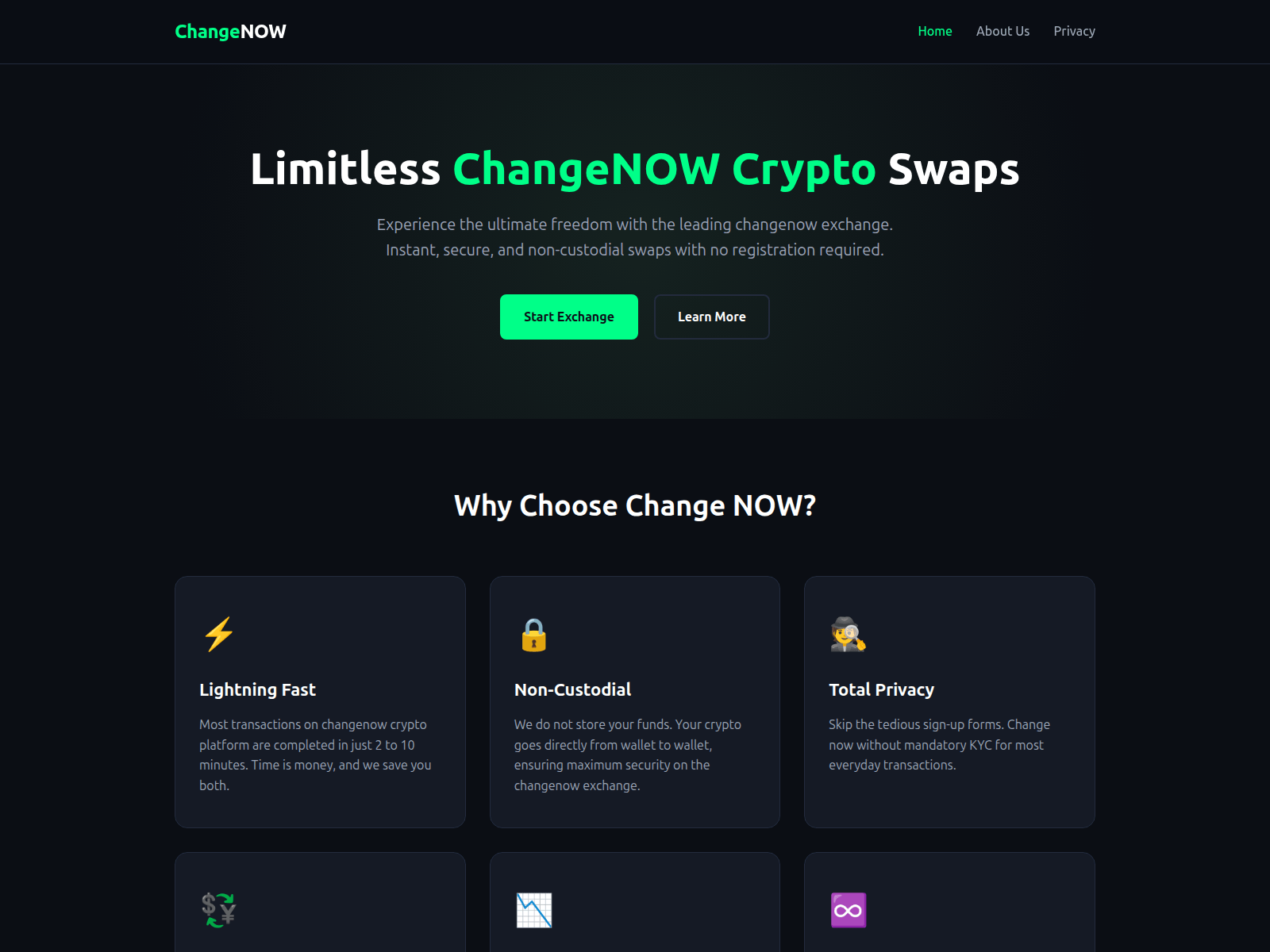 Screenshot of change-now.to