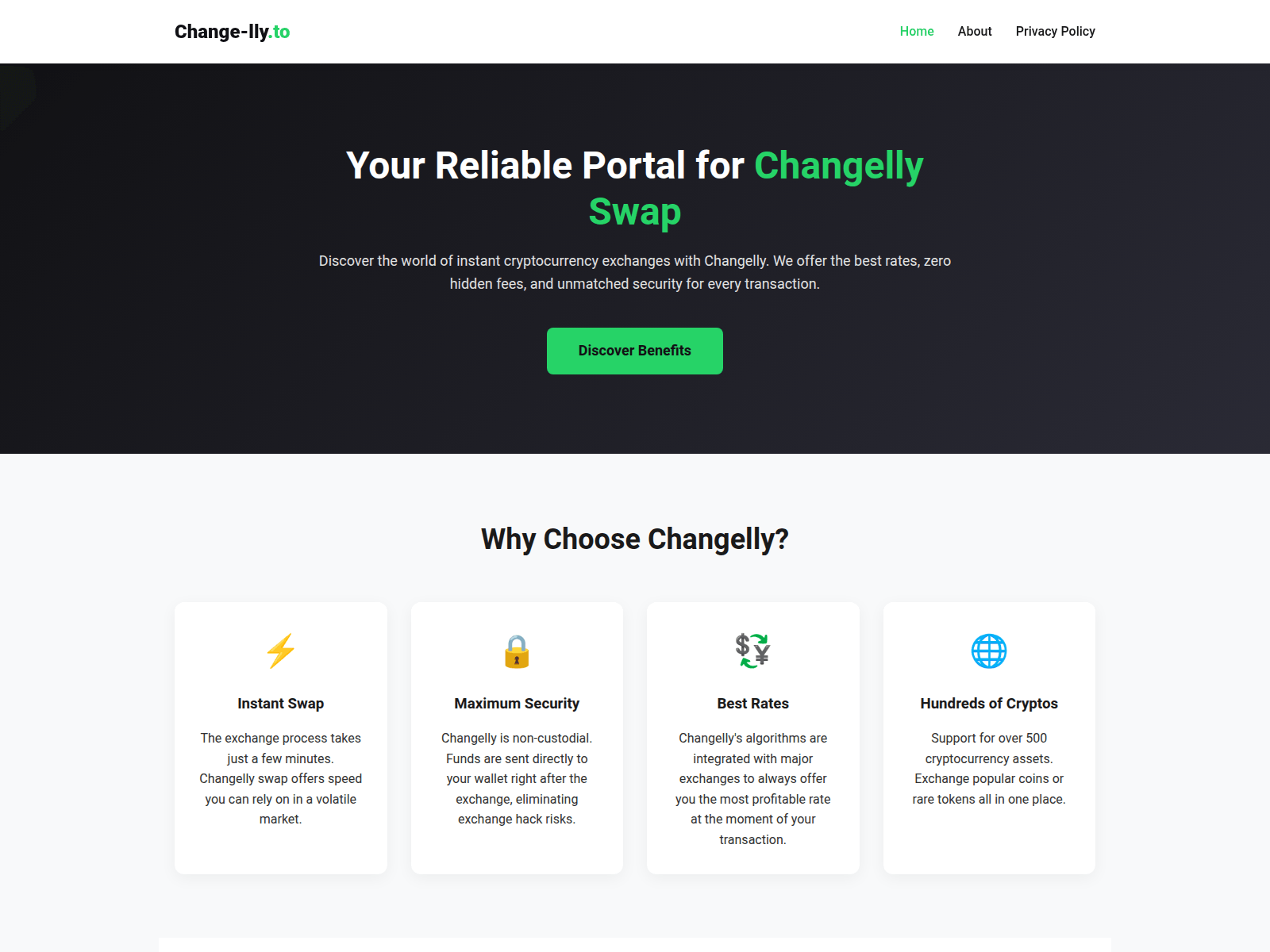 Screenshot of change-lly.to