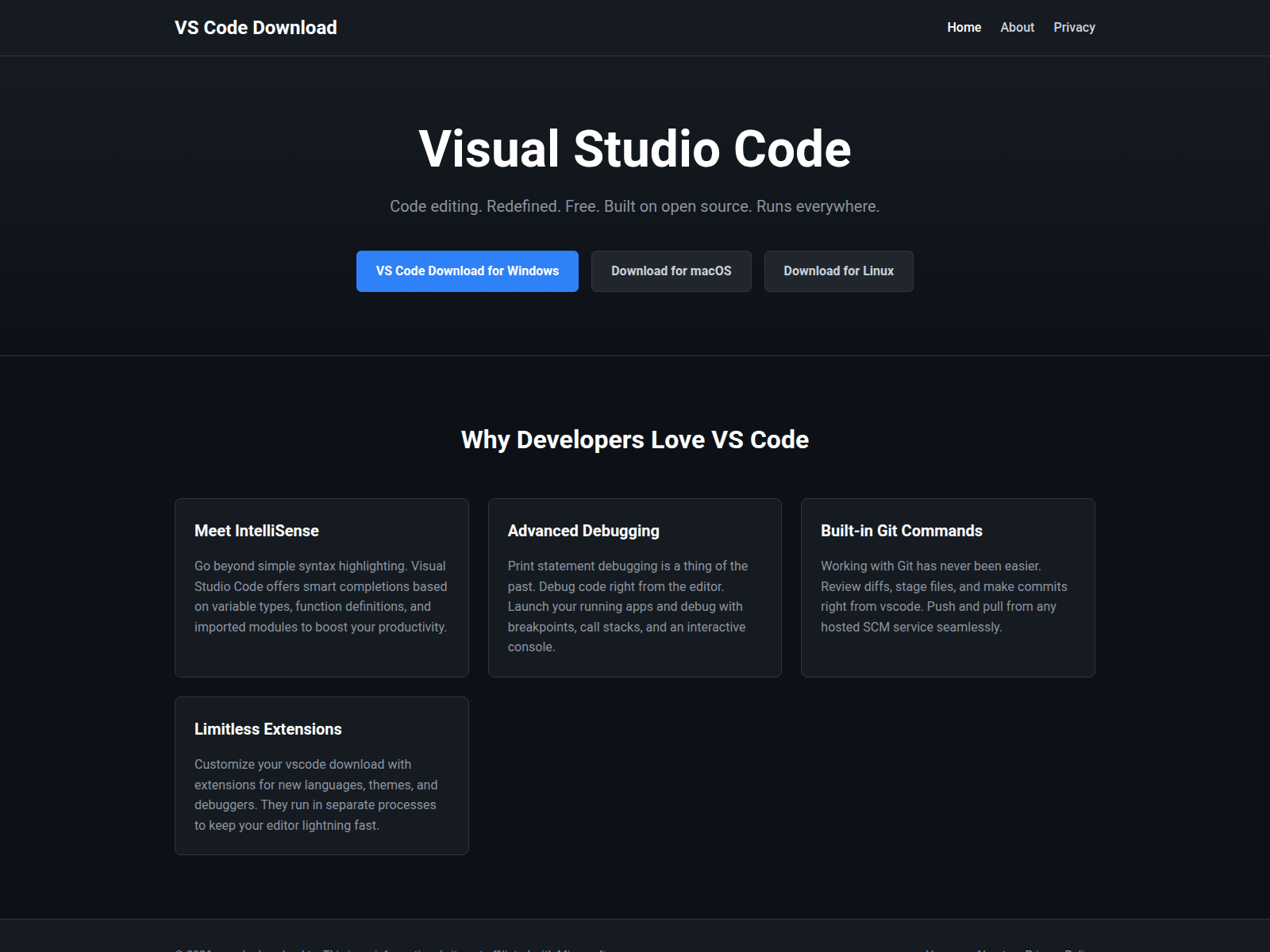 Screenshot of vscode-download.to