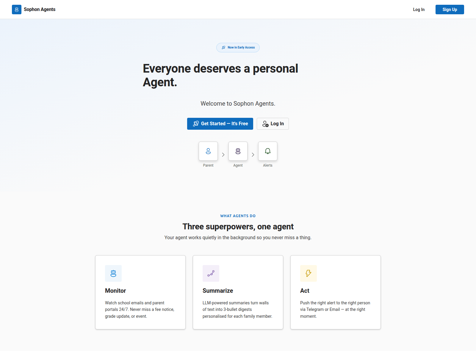 Screenshot of sophon-agents-app.pages.dev