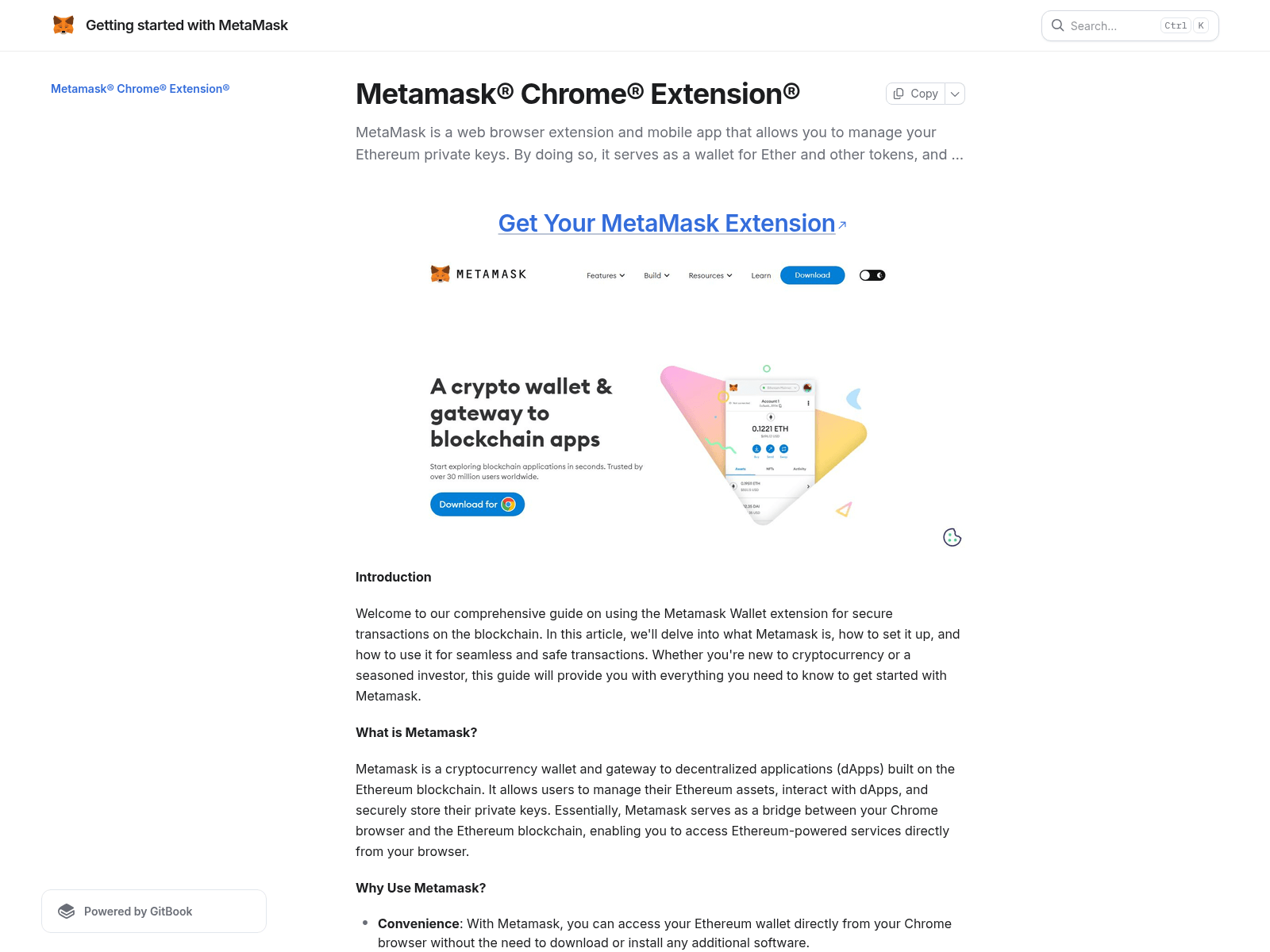 Screenshot of web-ext-metamask.gitbook.io