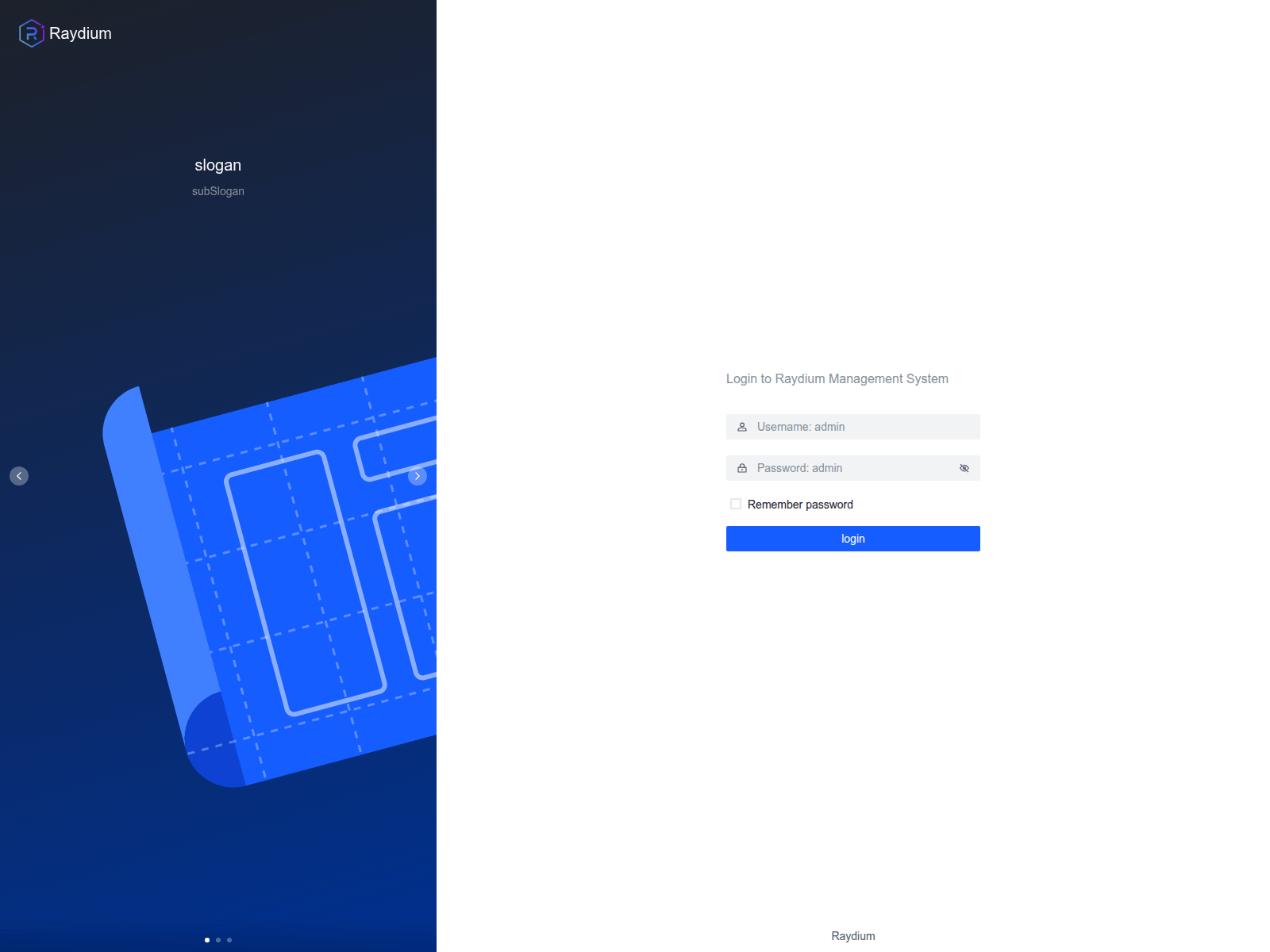 Screenshot of raydium-management-system-v2-ui.pages.dev