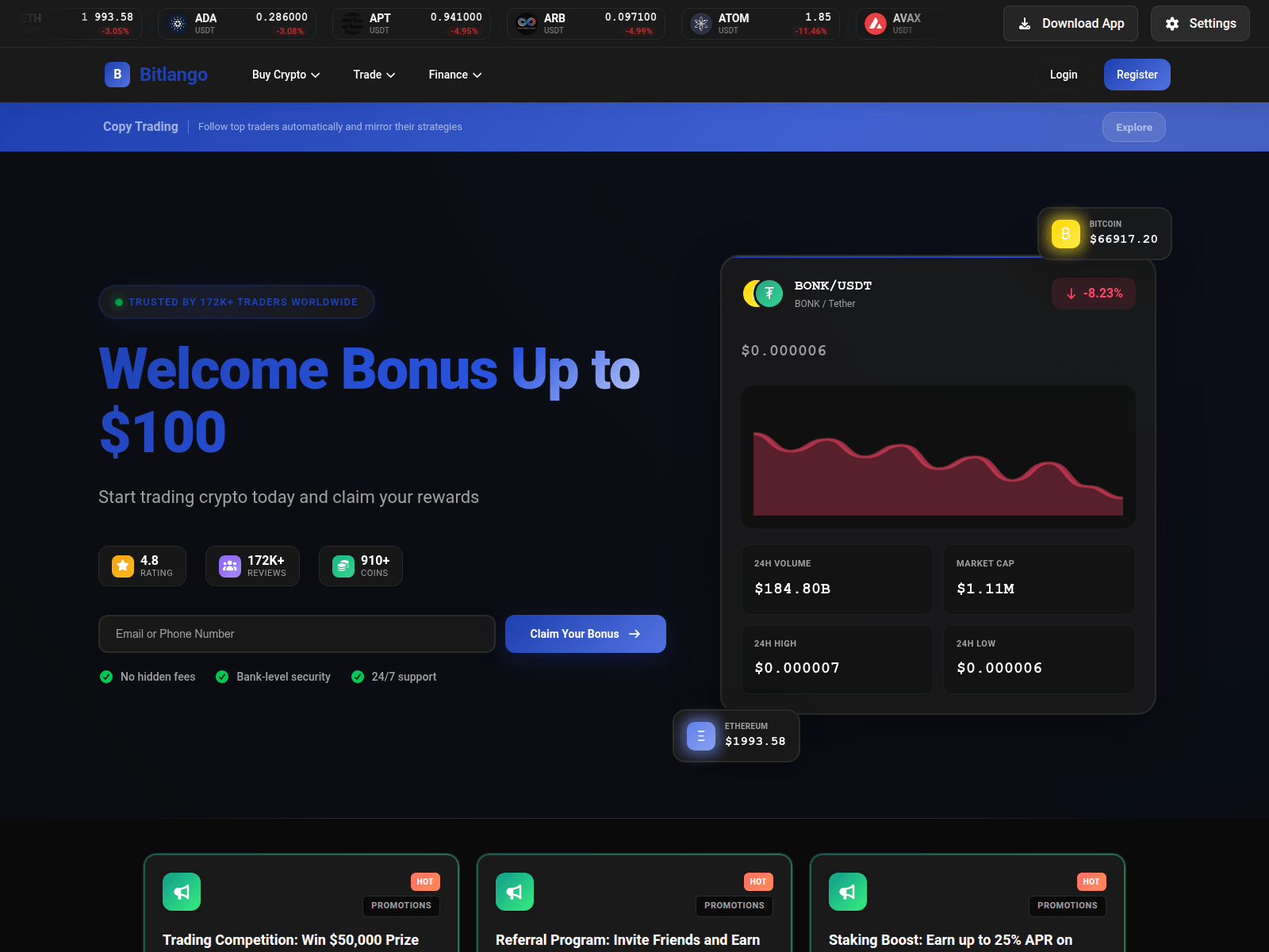Screenshot of bitlango.com