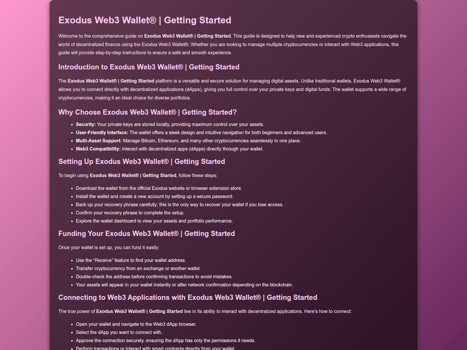 Screenshot of docs-exoda-web.pages.dev
