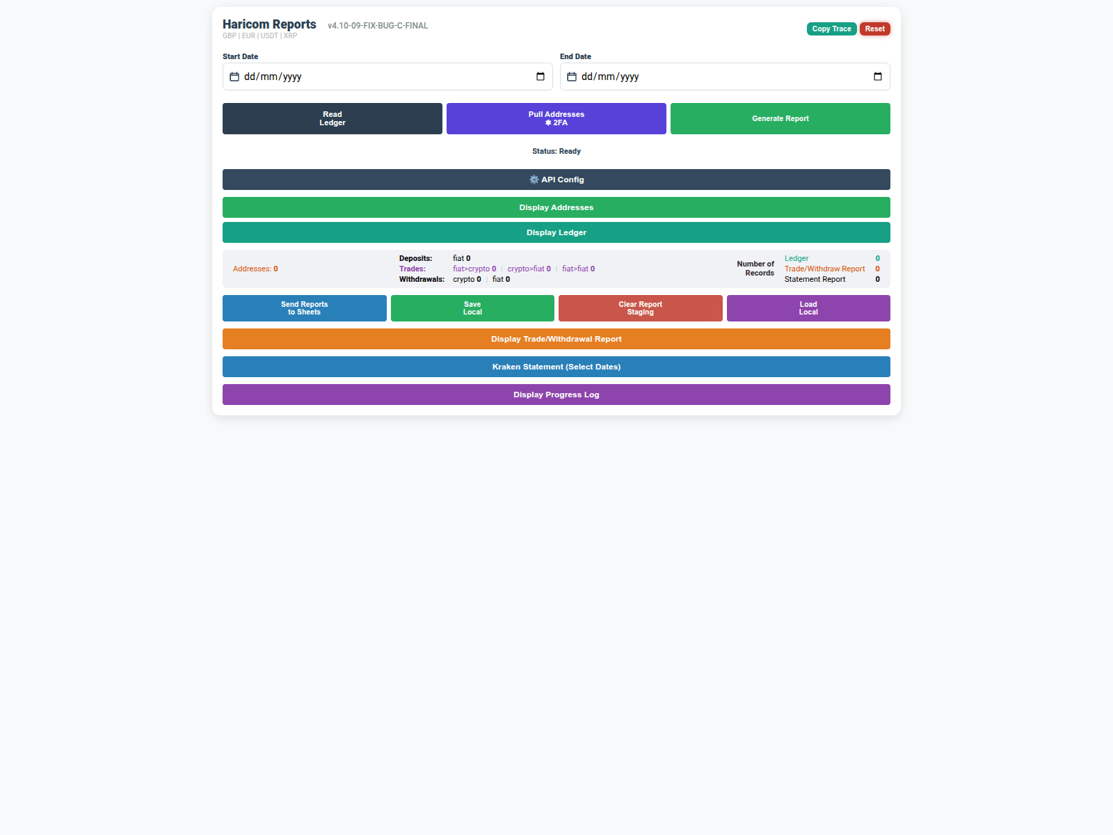Screenshot of ledger-report.pages.dev