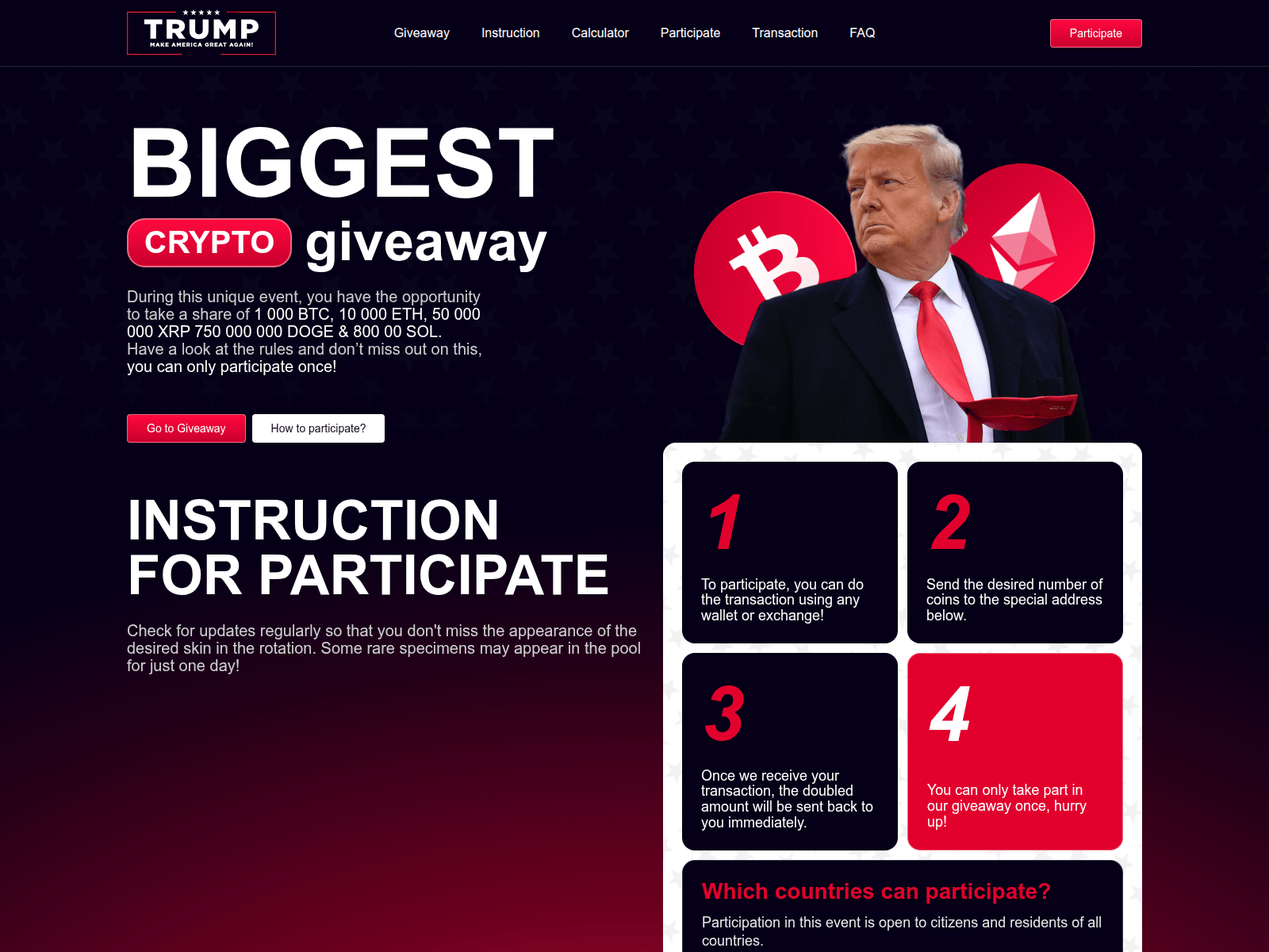 Screenshot of trumpdaily.us