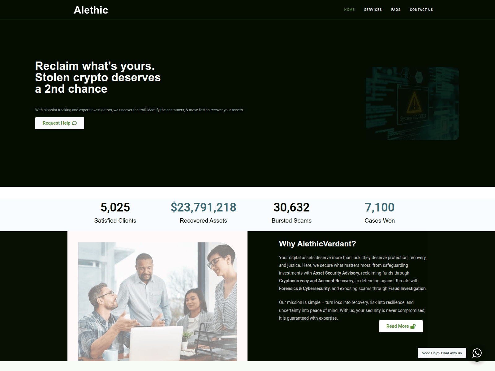 Screenshot of alethicverdant.com