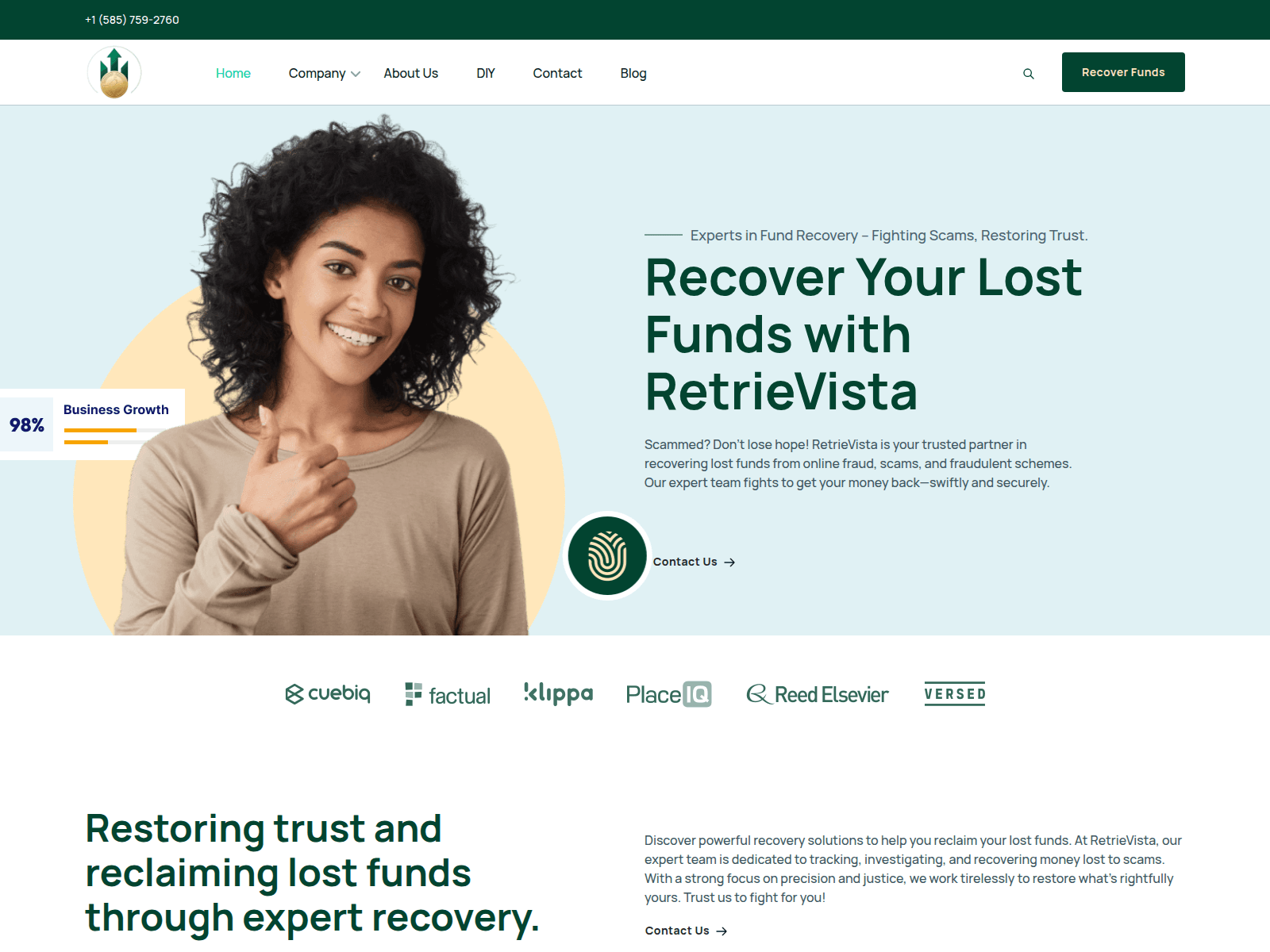 Screenshot of retrievista.com