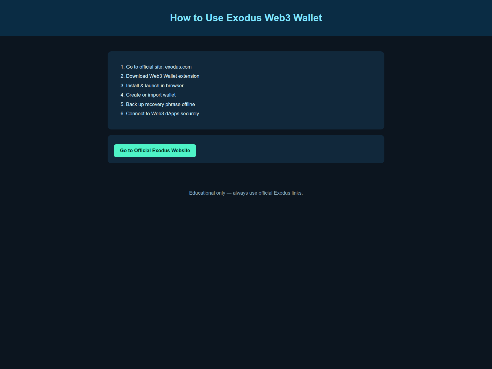 Screenshot of web3-exodus-io.pages.dev