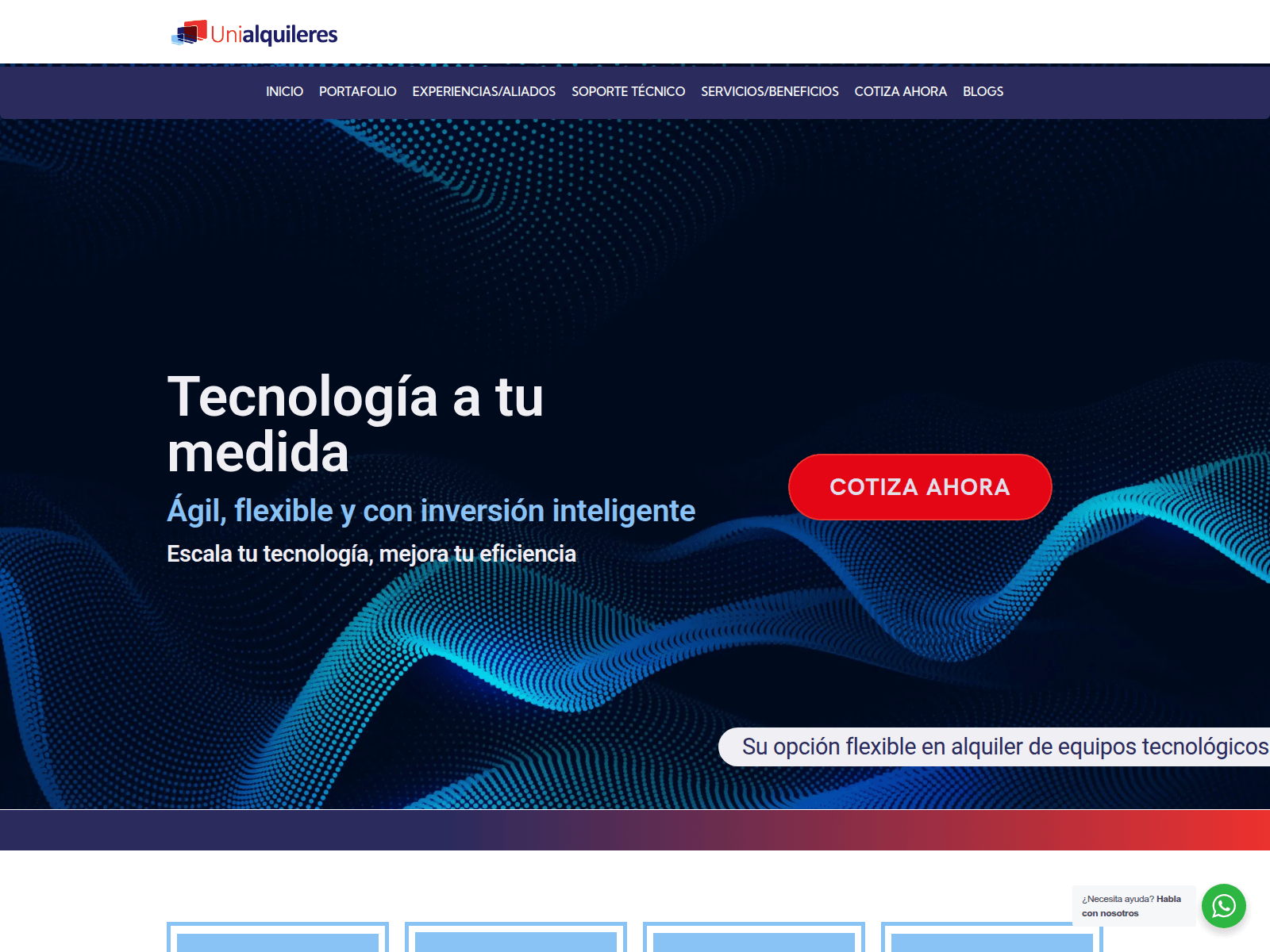 Screenshot of unialquileres.com