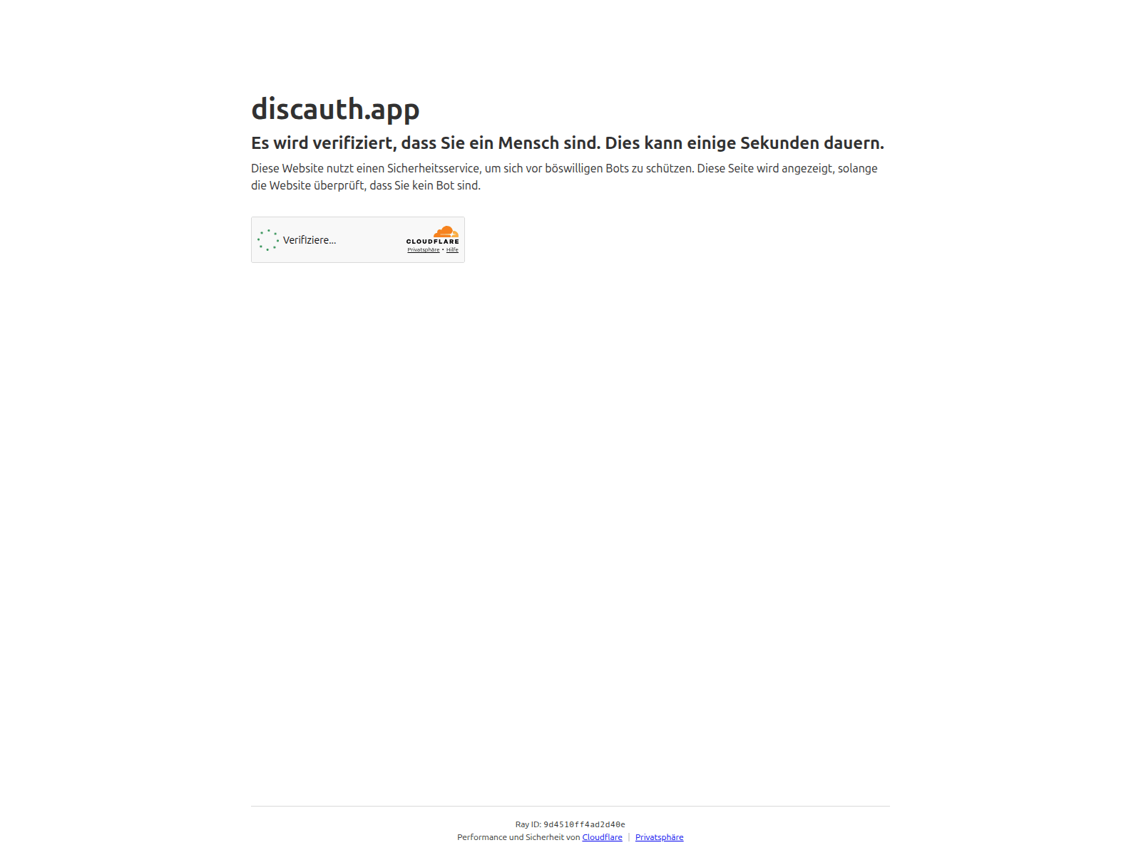 Screenshot of discauth.app