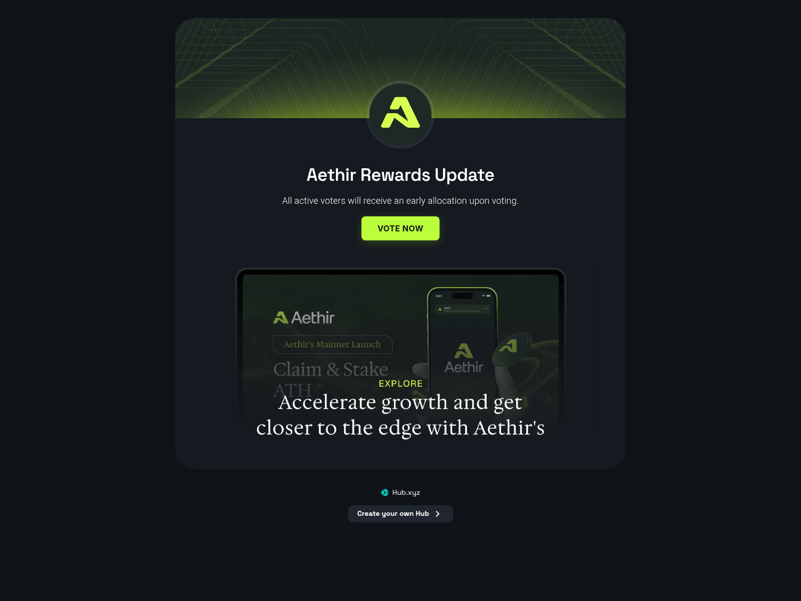 Screenshot of voting-aethir.xyz