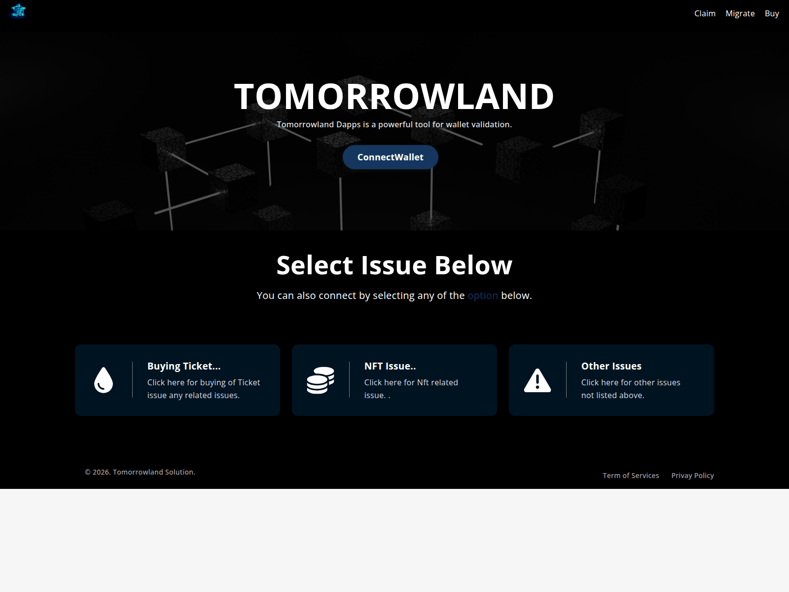 Screenshot of tomorrowvalidate.xyz