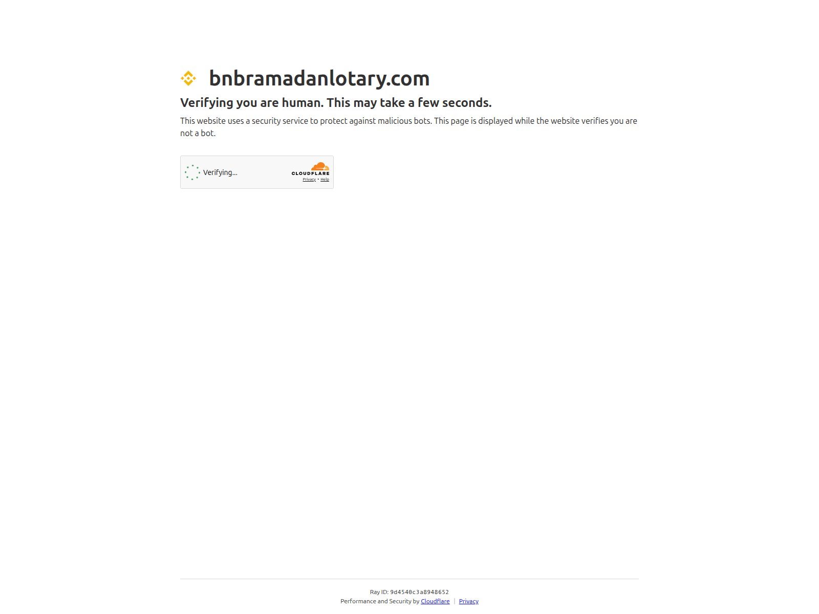 Screenshot of bnbramadanlotary.com