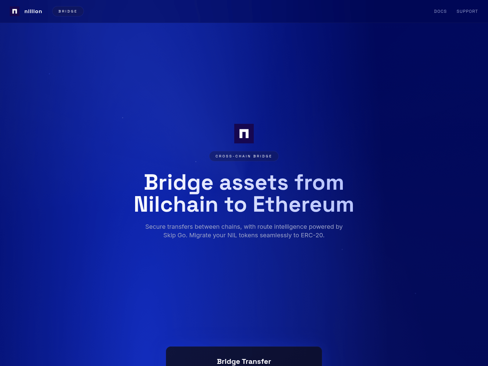 Screenshot of nillionmigrate.info