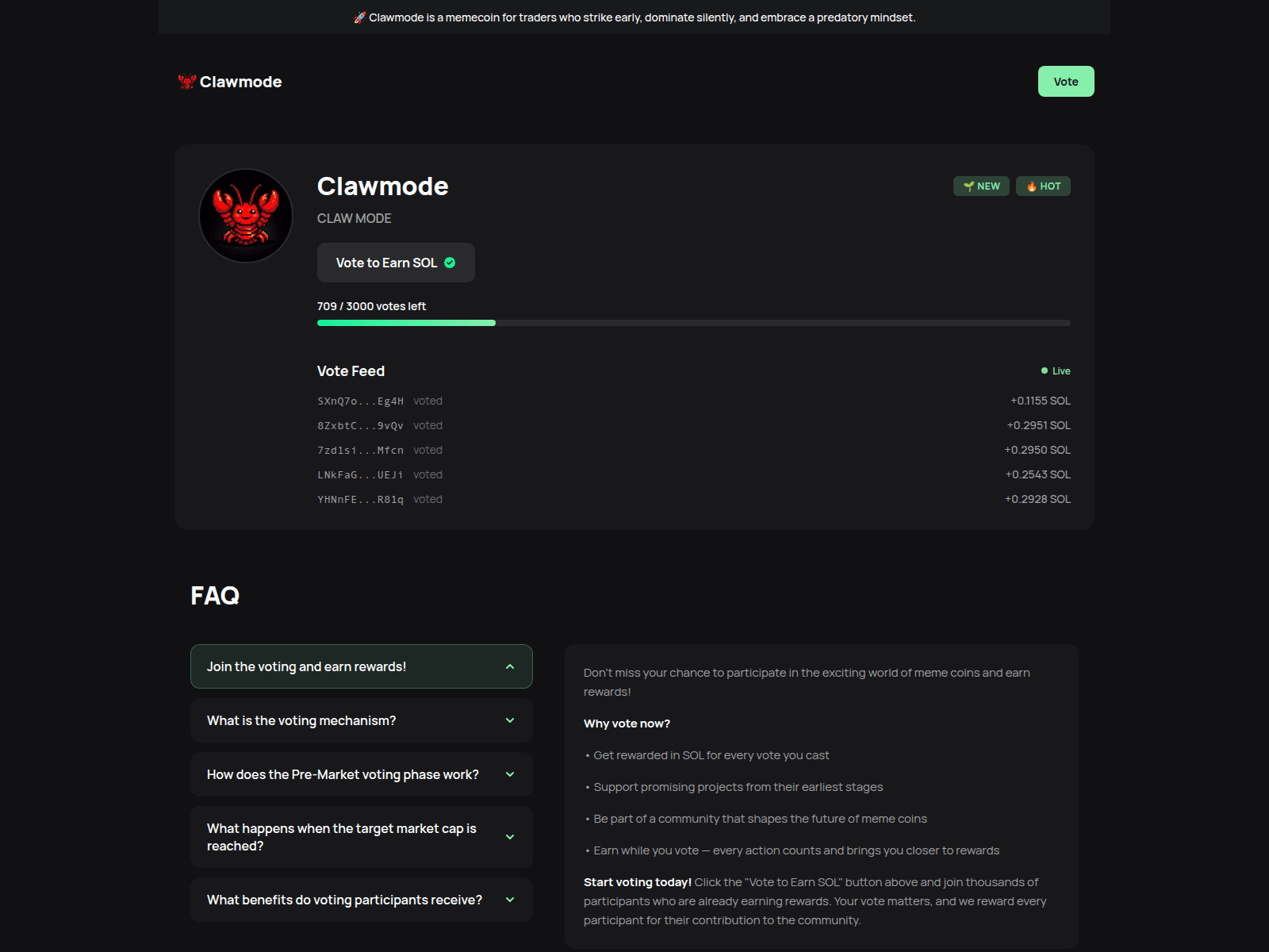 Screenshot of clawmode.pro