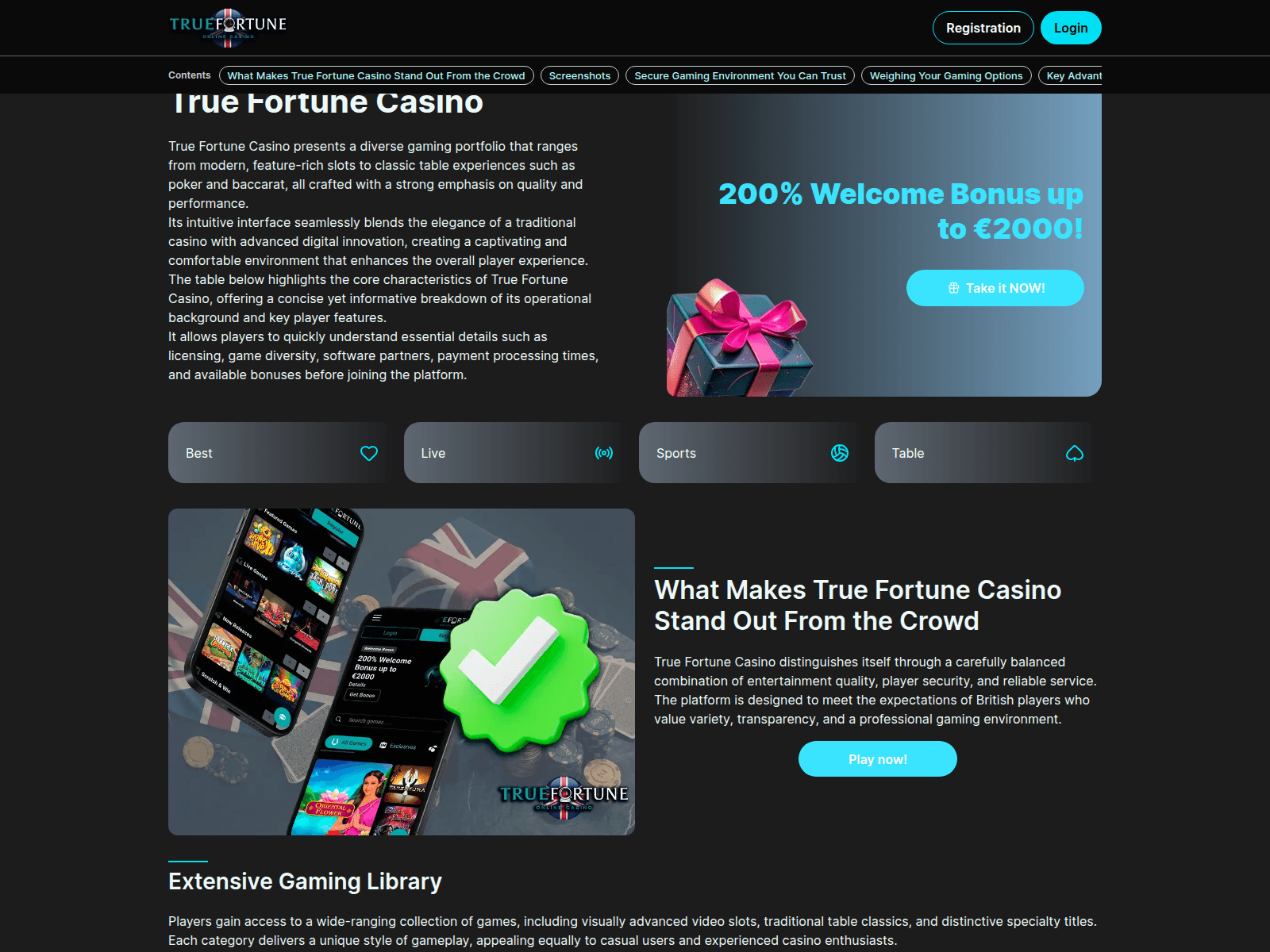 Screenshot of truefortuneuk.com
