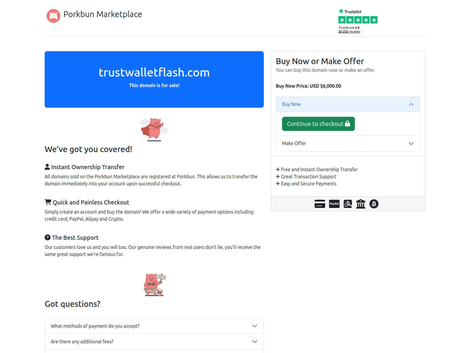 Screenshot of trustwalletflash.com