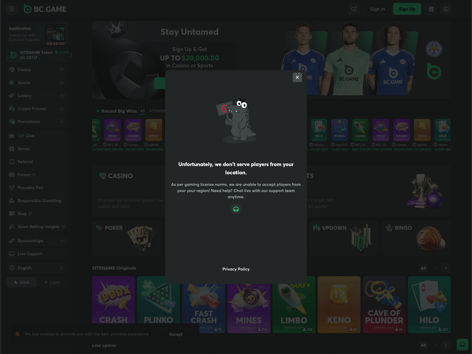 Screenshot of bcgamevn1.com