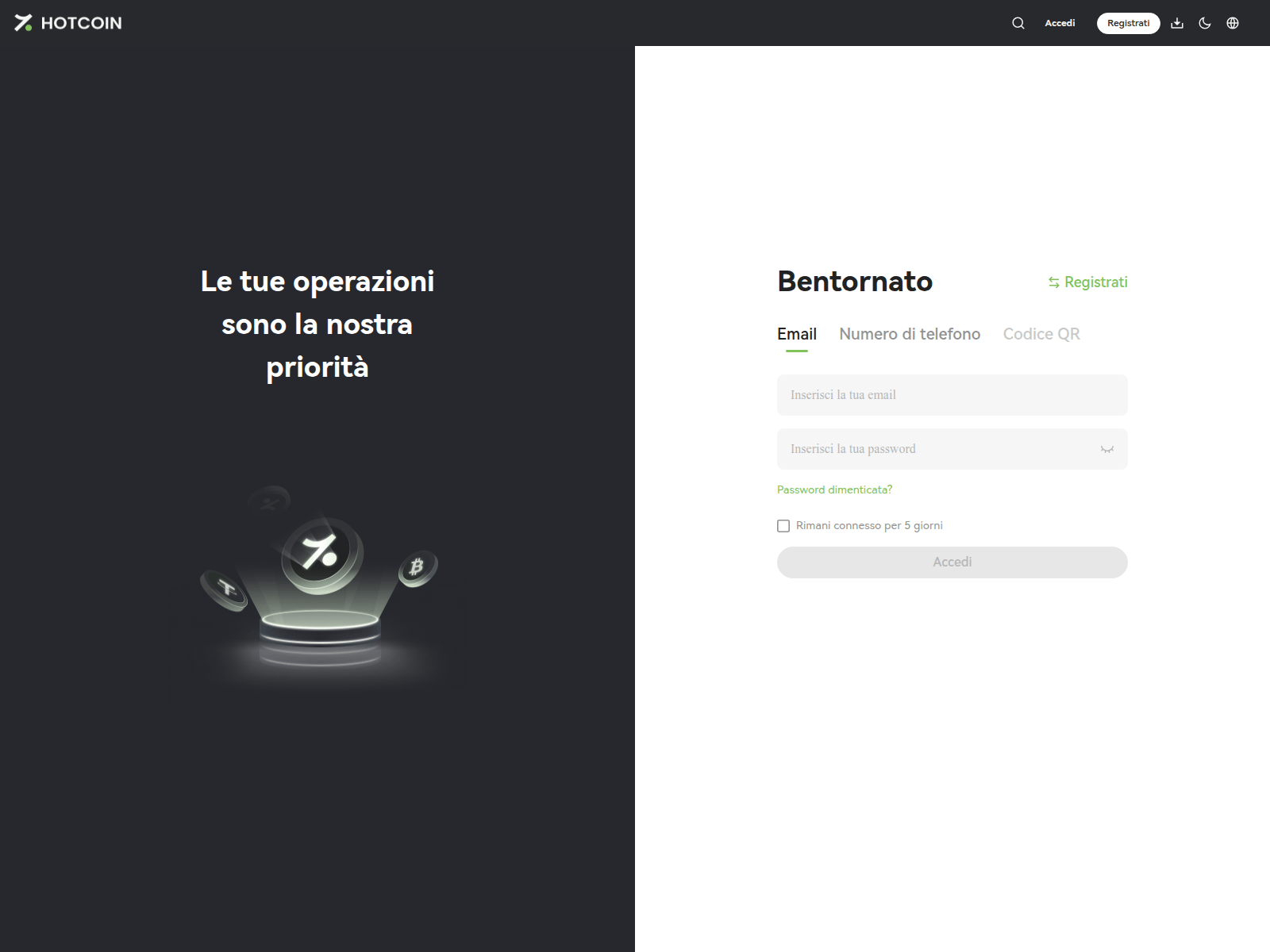 Screenshot of hotcoin-italy.at