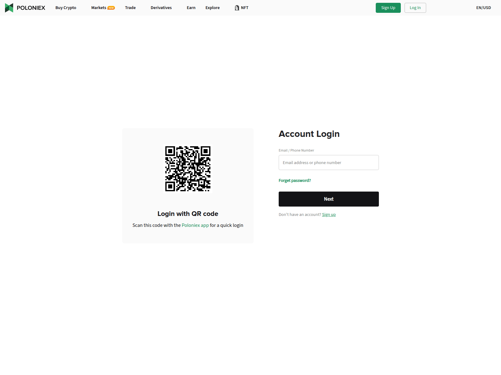 Screenshot of poloniex-login.at
