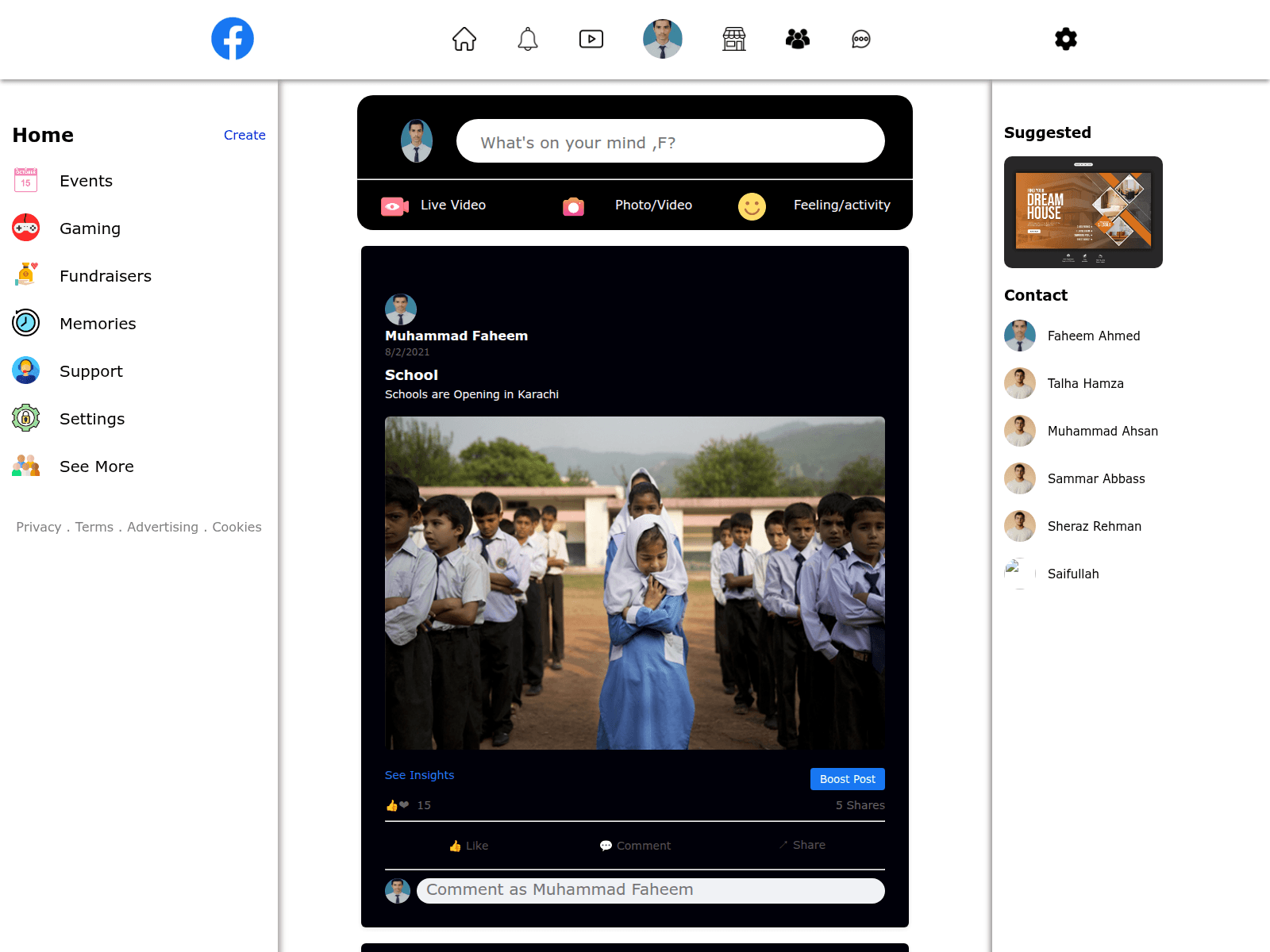 Screenshot of responsive-facebooklayout.vercel.app