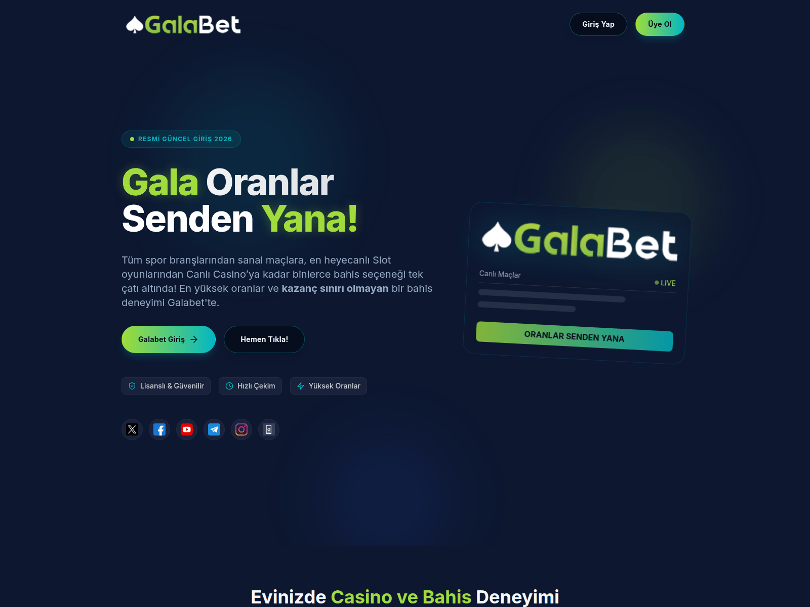 Screenshot of galabet.turkiyewin.vip