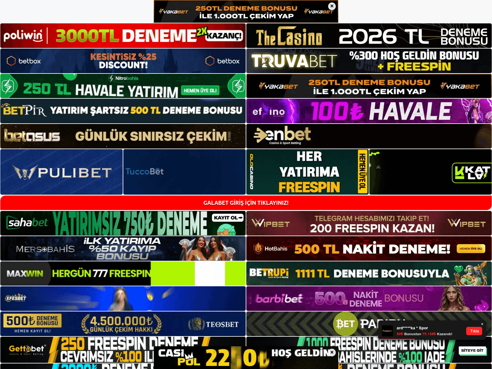 Screenshot of galabetgirisadresi.com