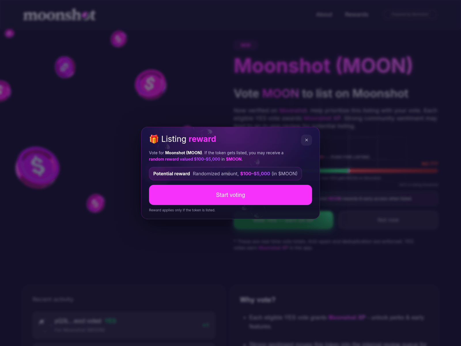 Screenshot of moonxshot-vote.com