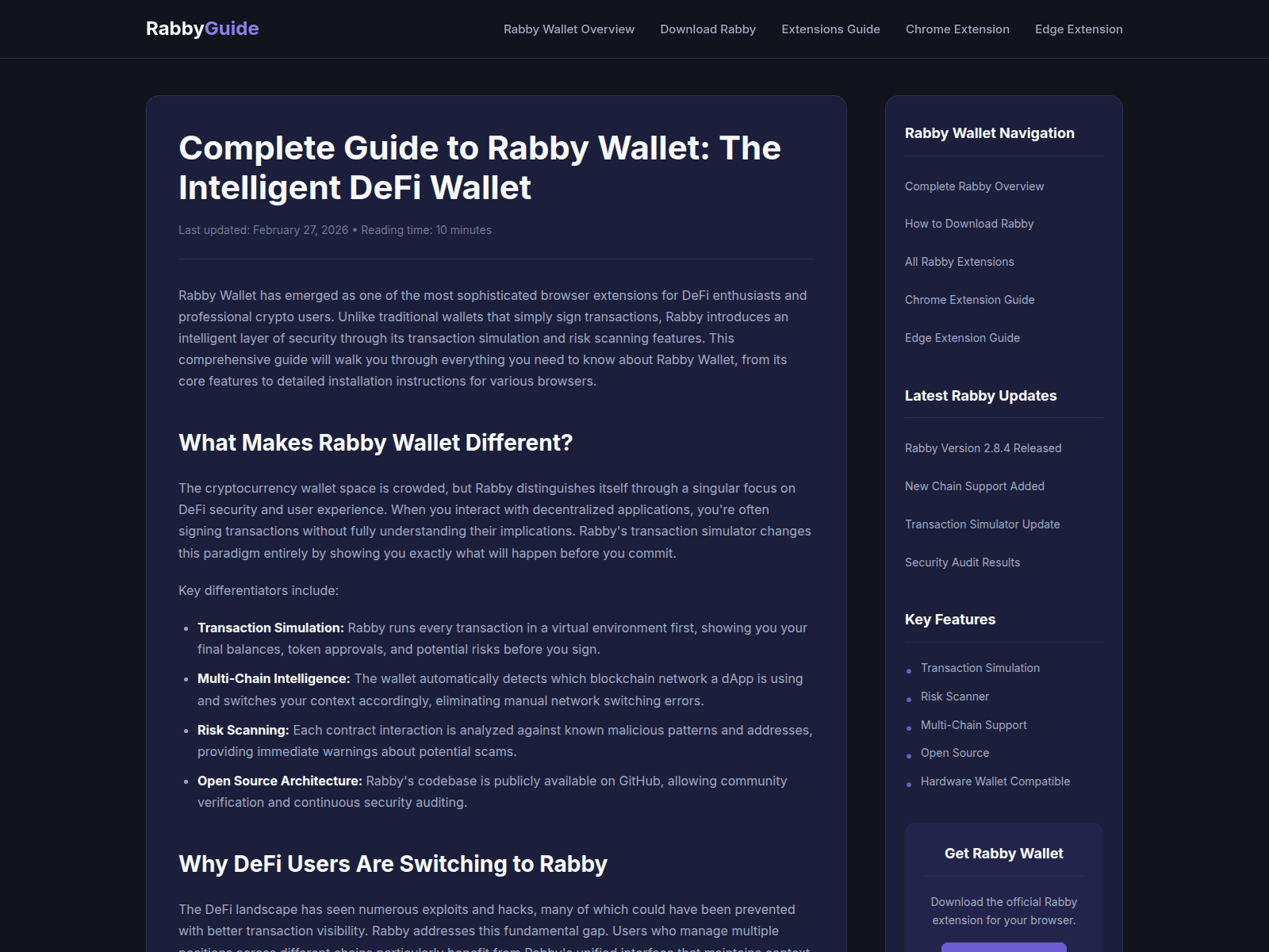 Screenshot of rabbyblog.wallets.co.com