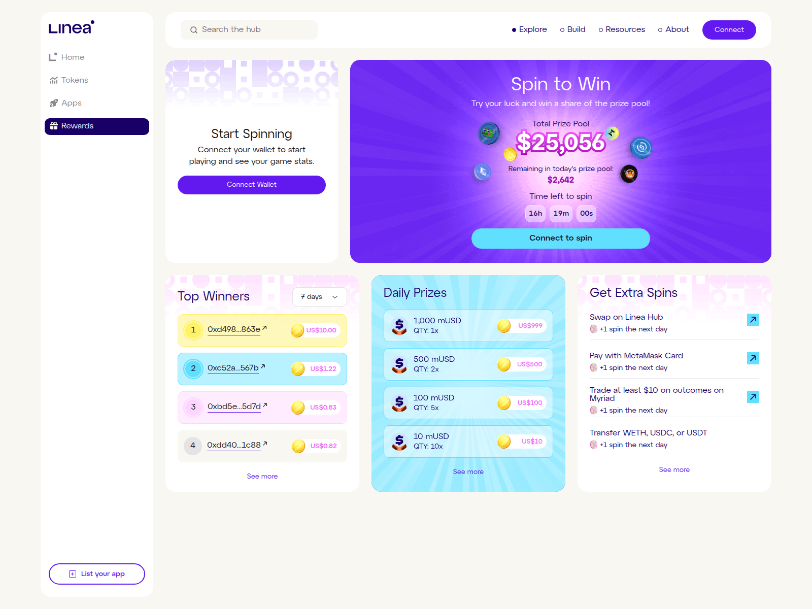 Screenshot of spin.merkl.us