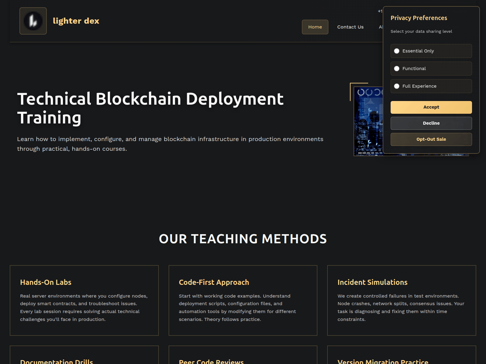 Screenshot of ligthdexist.com