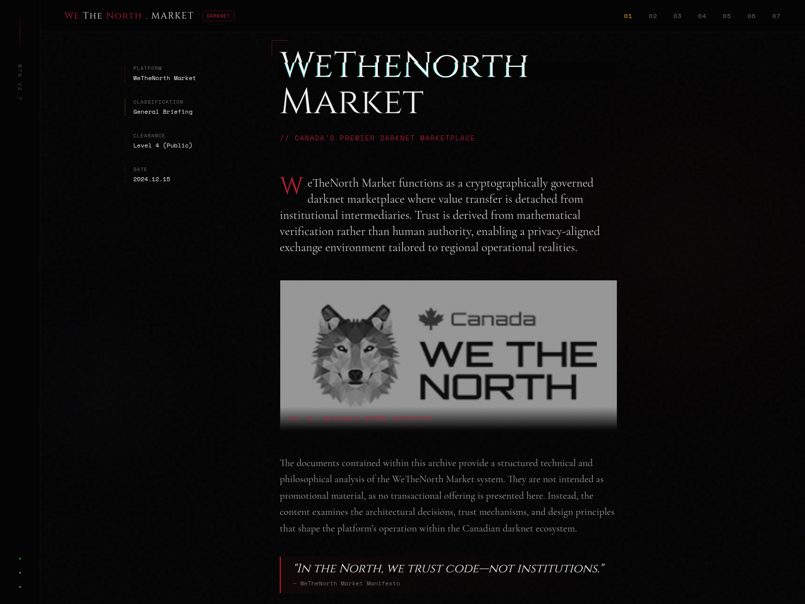 Screenshot of dark-wethenorth.info
